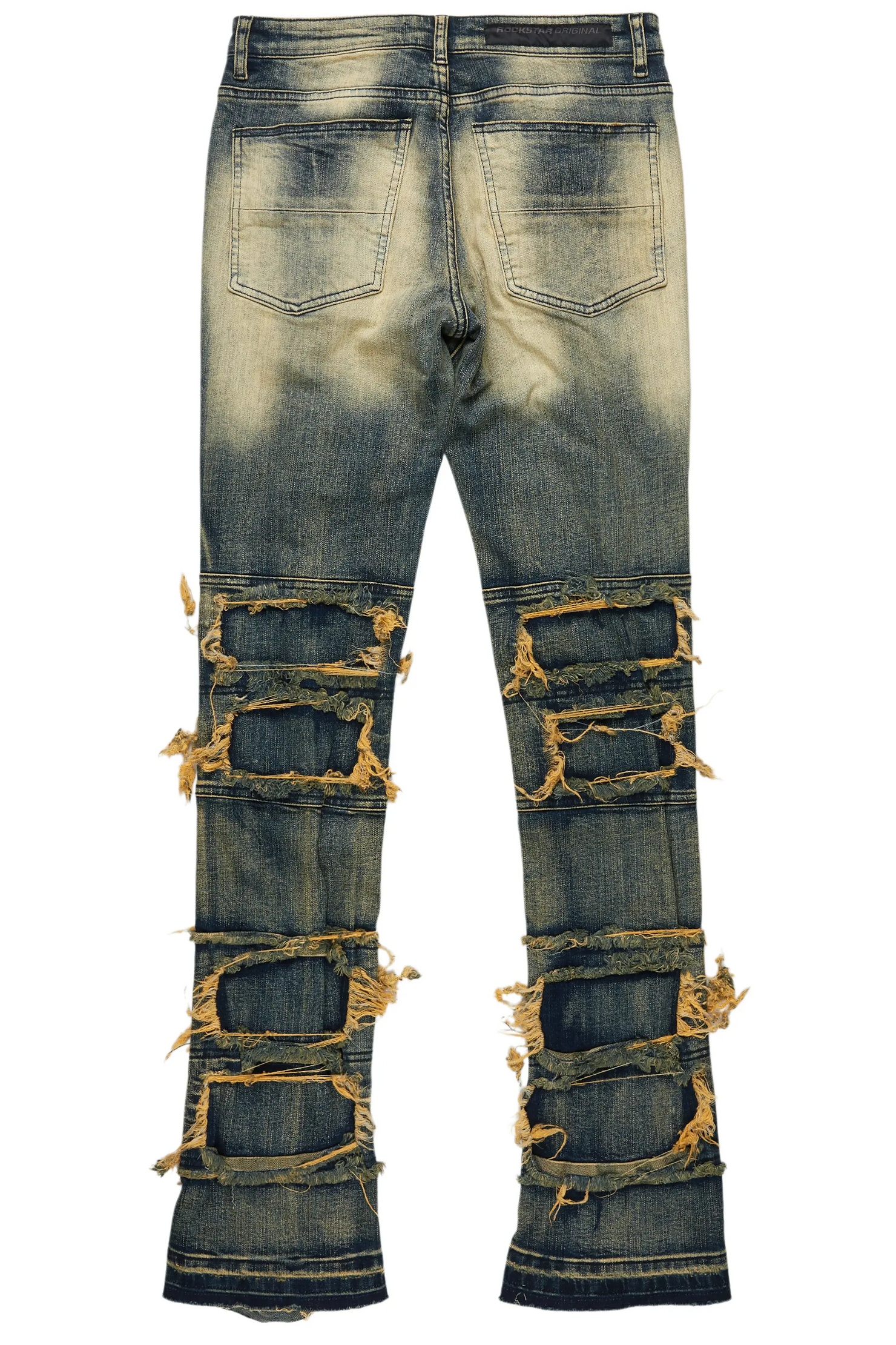 Vasco Tint Dark Wash Blue Stacked Flare Jean