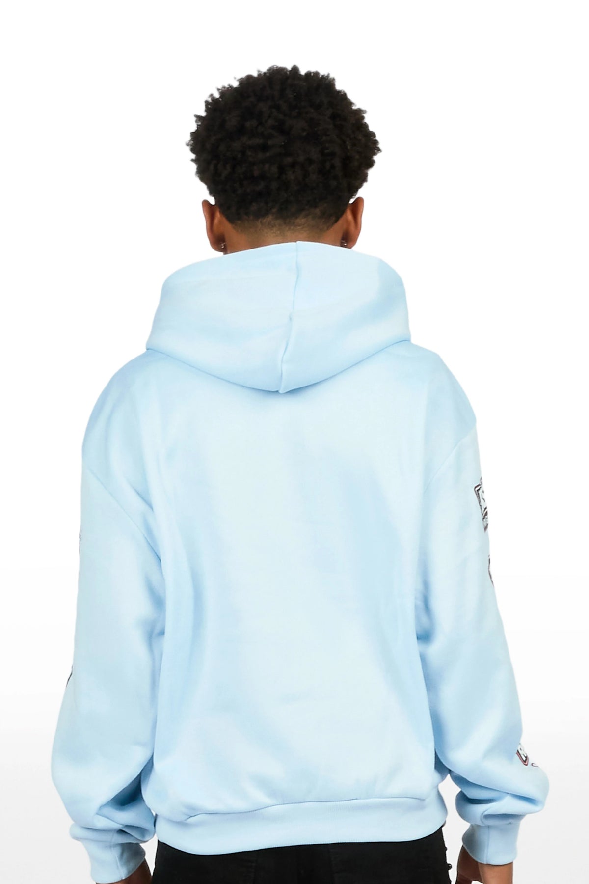 Boys Ryatt Light Blue Graphic Hoodie