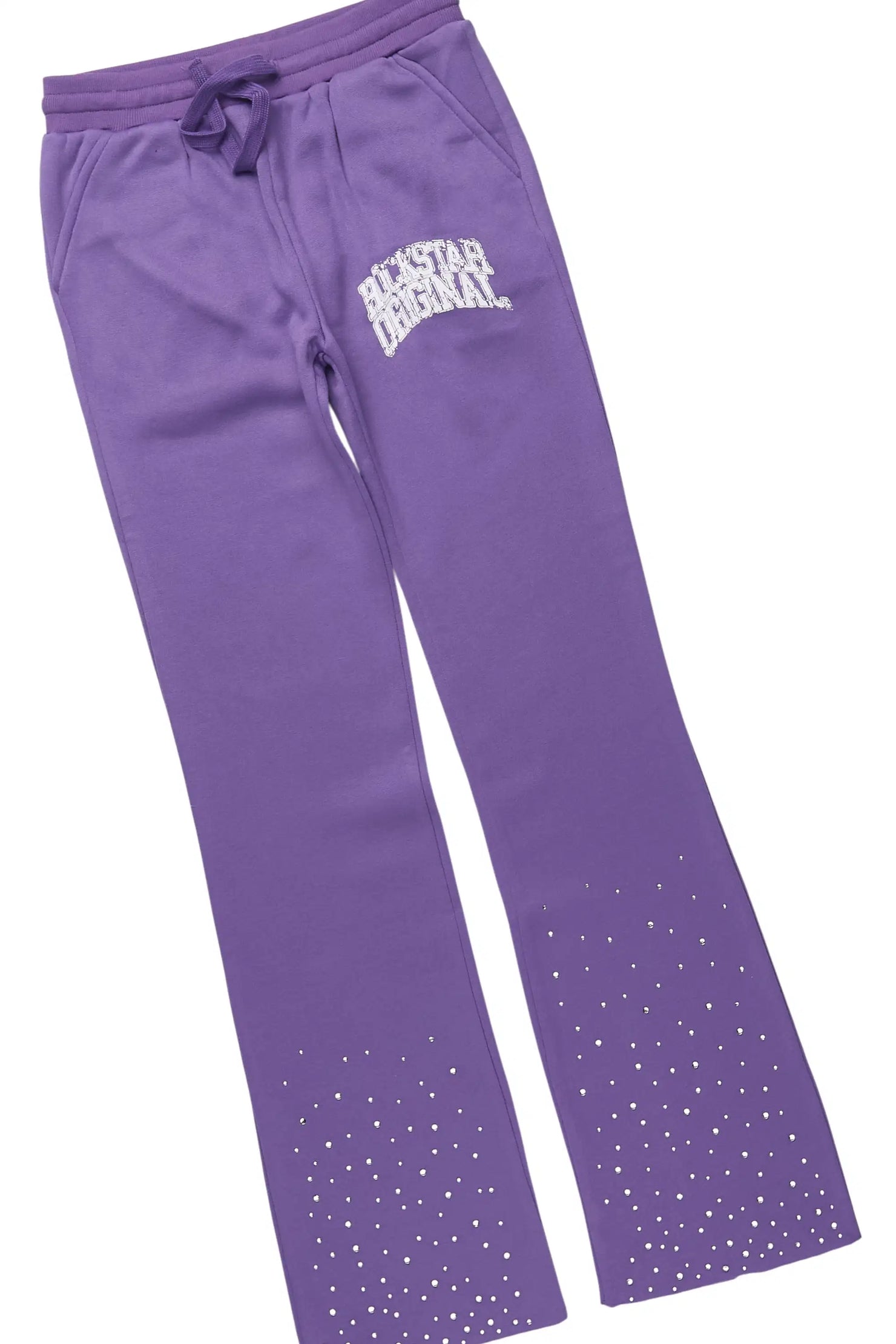Girls Dontrella 2.0 Purple Rhinestone Stacked Track Set