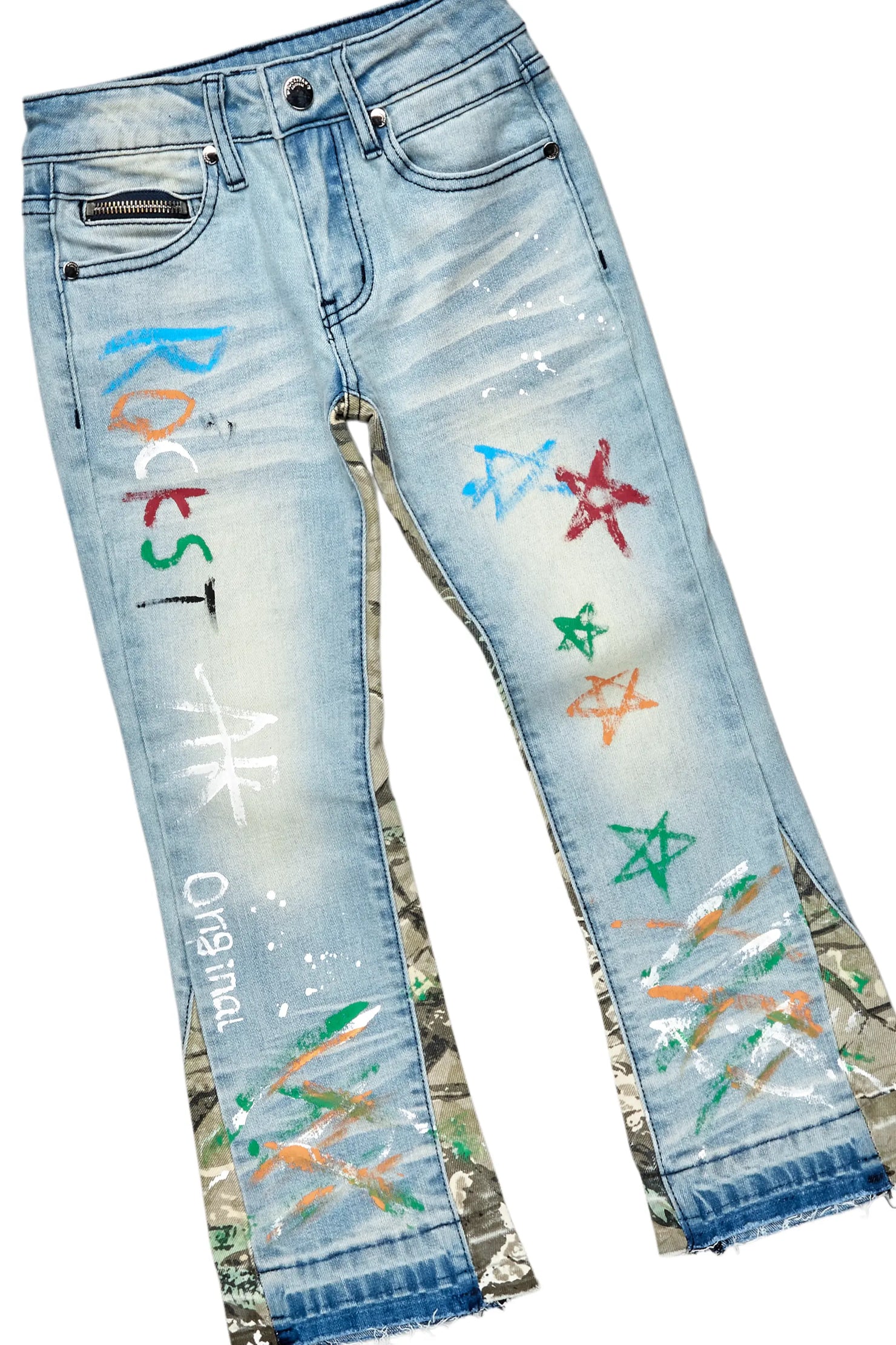 Boys Rainer Red Hoodie/Stacked Flare Jean Set