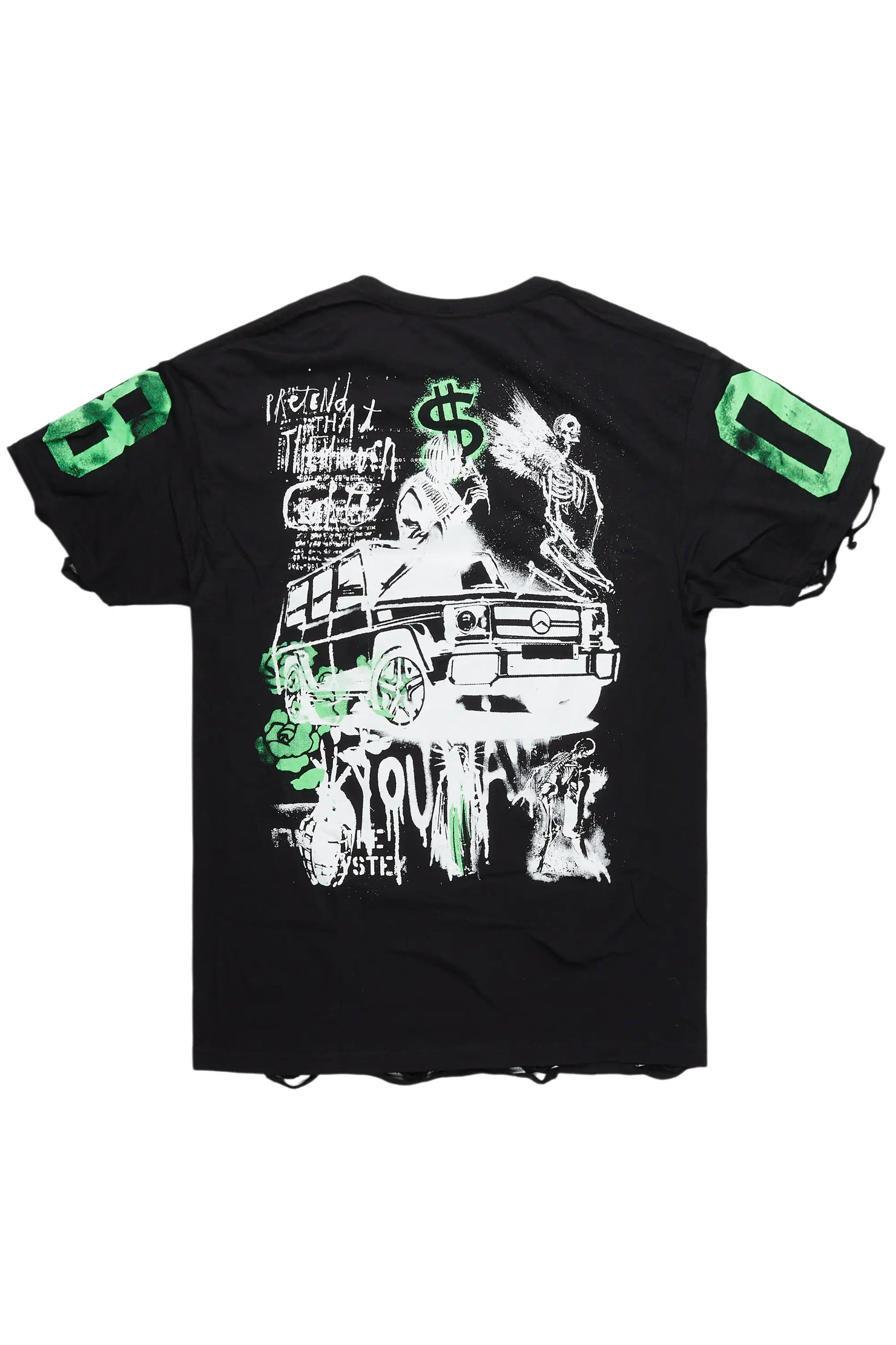 Kammile Black/Green Oversized T-Shirt