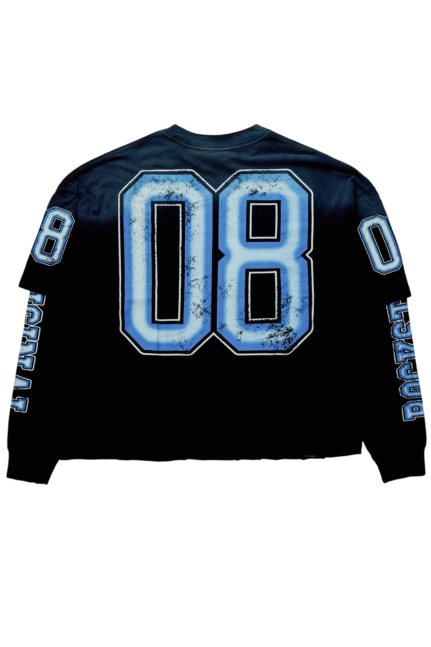 Fields Black/Blue Double Layer Long Sleeve Graphic T-Shirt