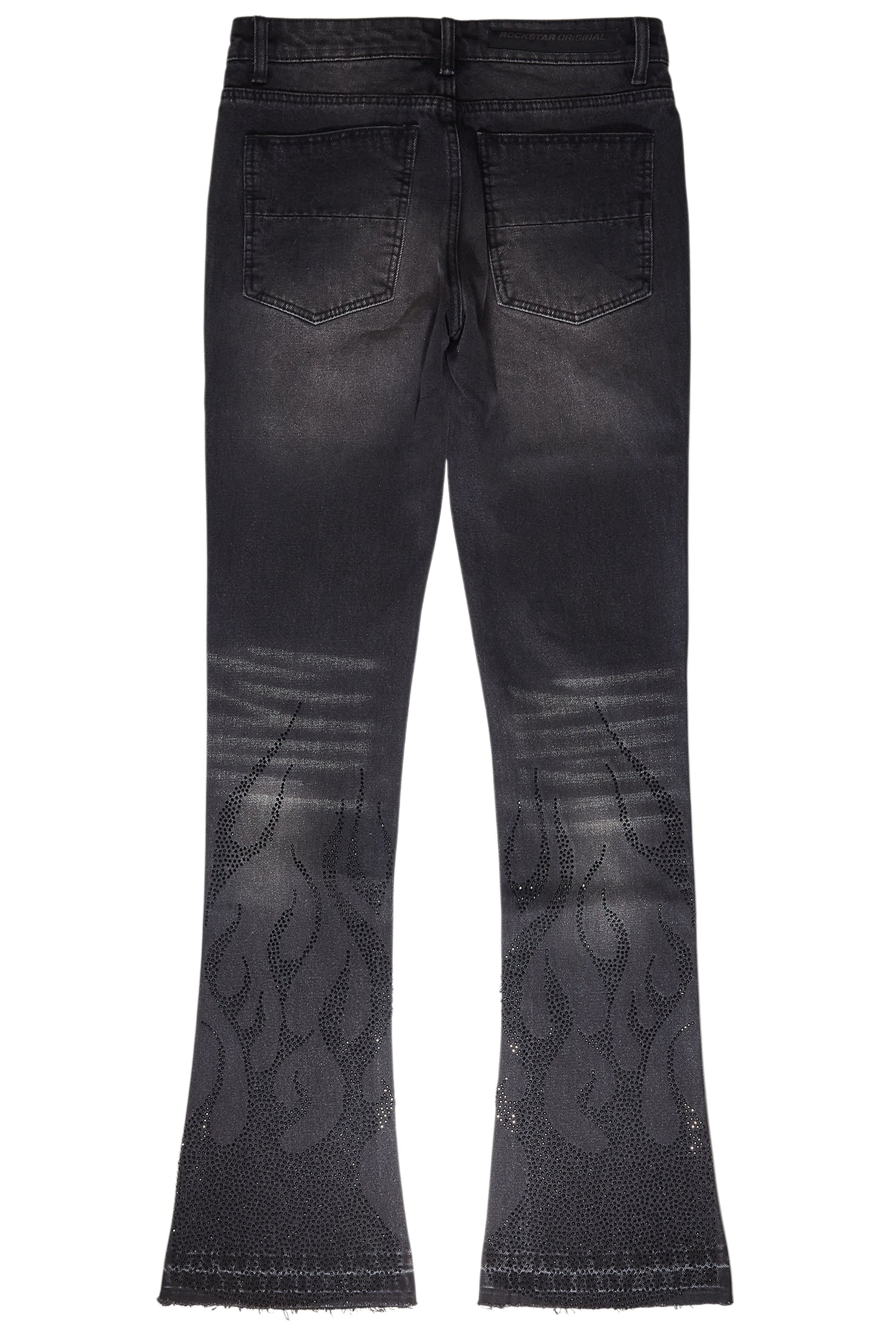 Machete Dark Grey Stacked Flare Jean