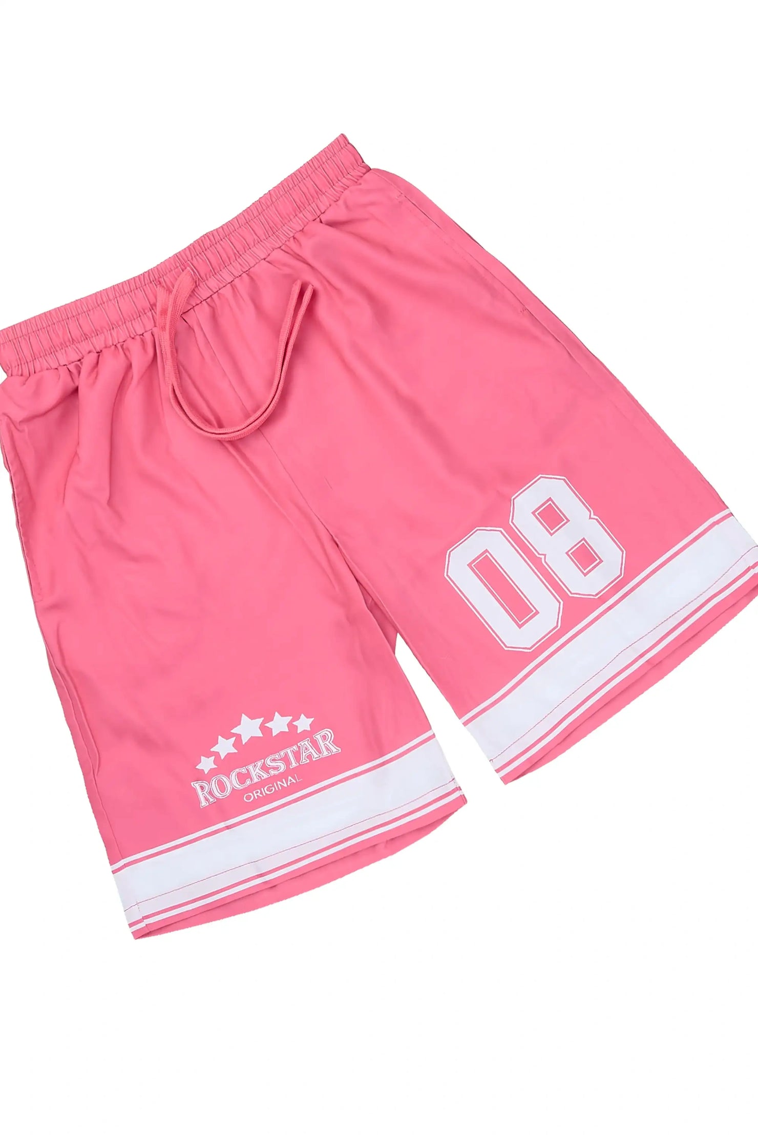 Girls Tinna Pink Button Down T-Shirt Short Set