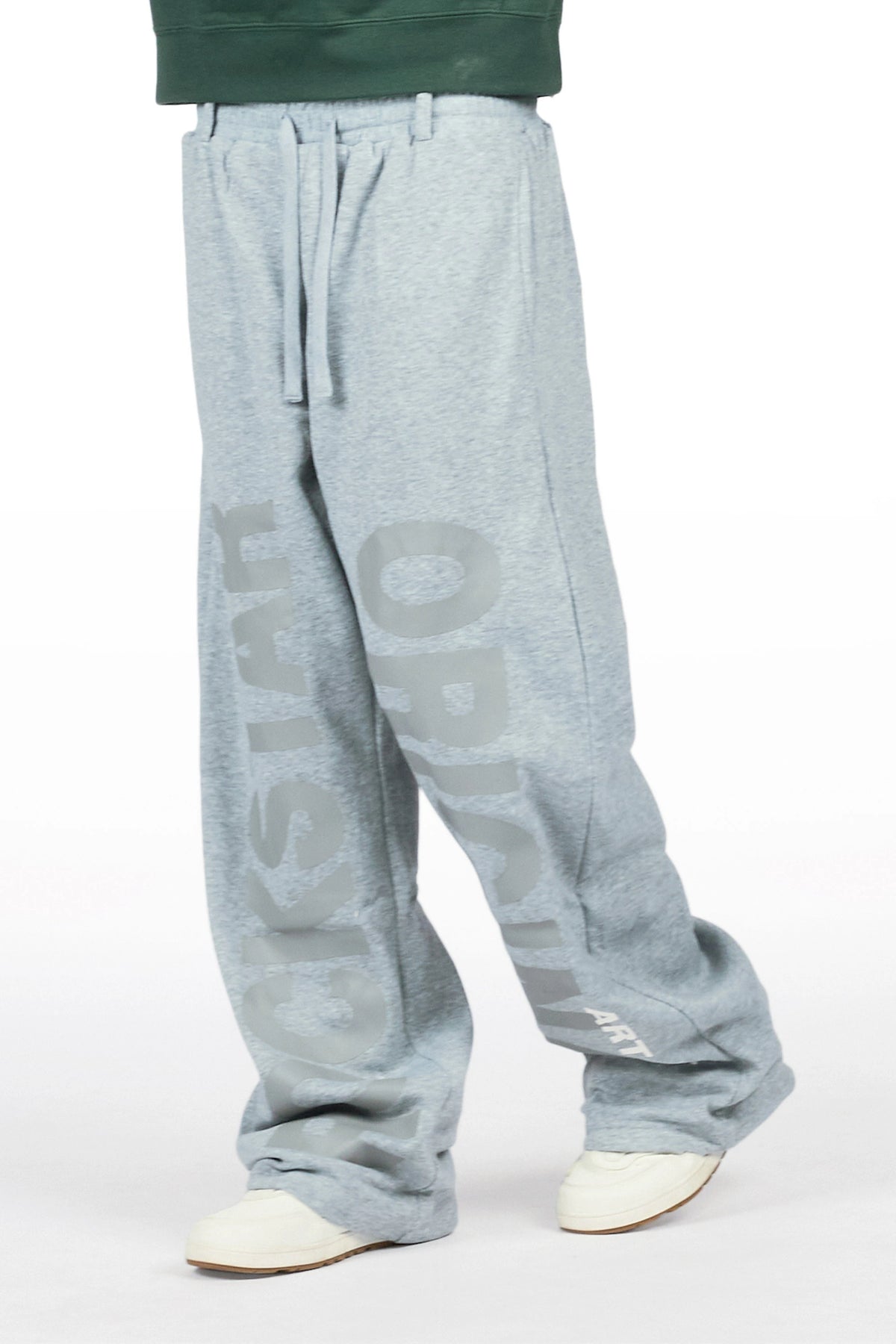 Boys Hazy Heather Grey Super Baggy Track Pant