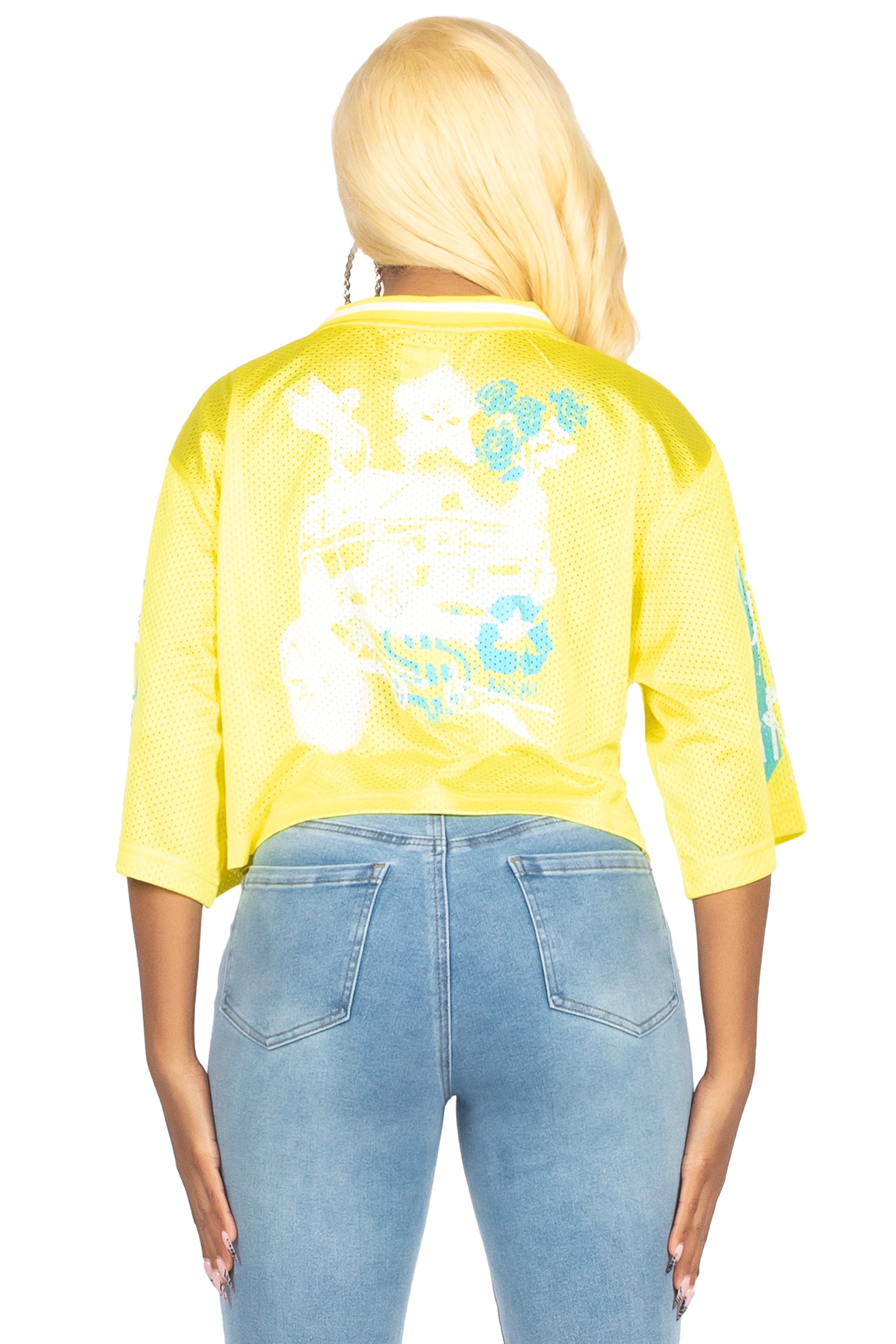 Riana Yellow Mesh Jersey