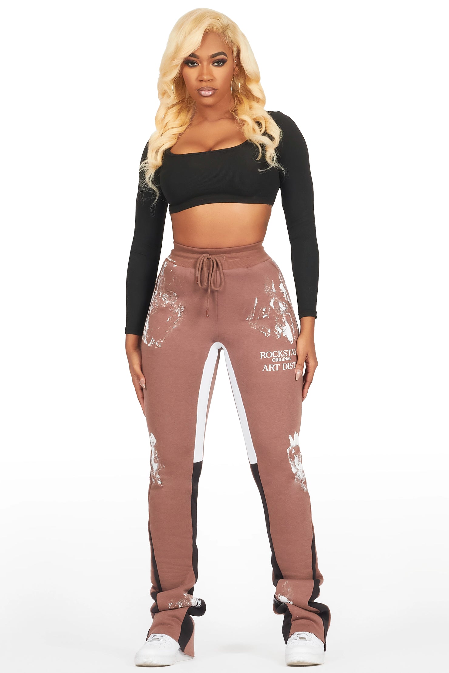 Filipa Mocha Stacked Flare Pant