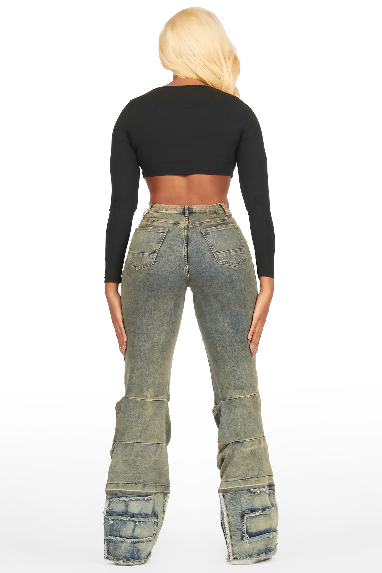 Karan Tinted Wash Baggy Stacked Jean