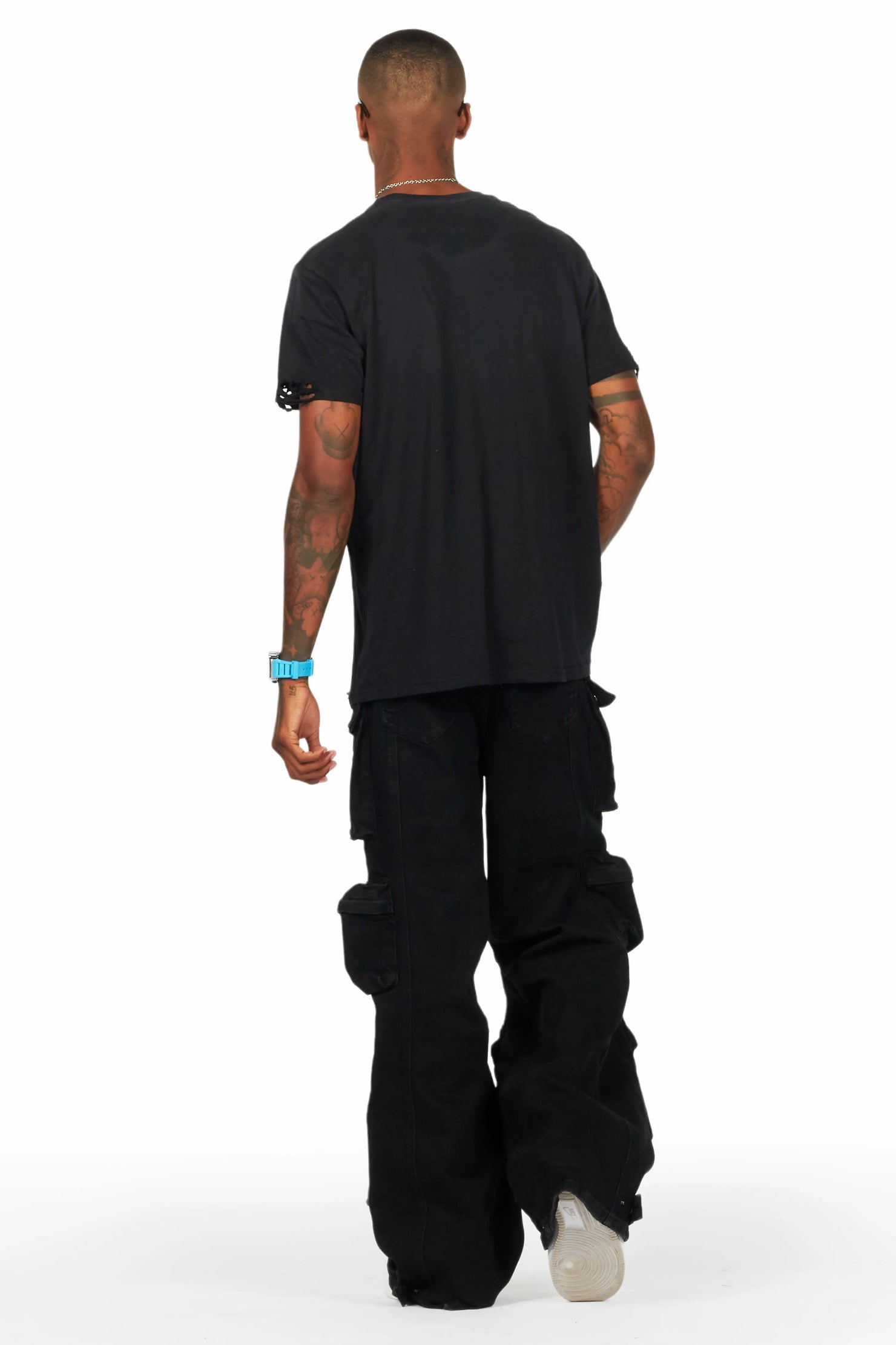 Mahesh Black Baggy Cargo Jean