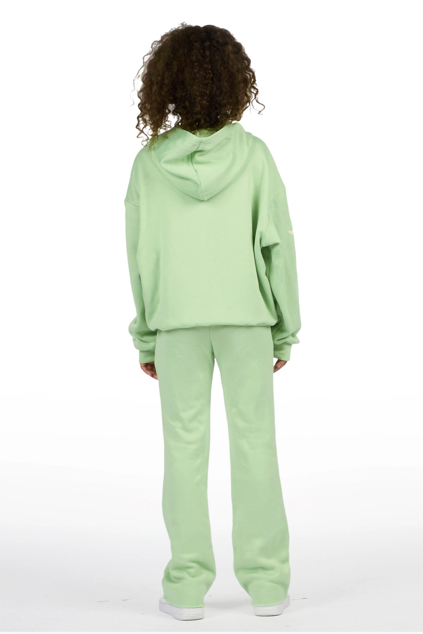 Girls Vesty Light Sage Hoodie Stacked Track Set