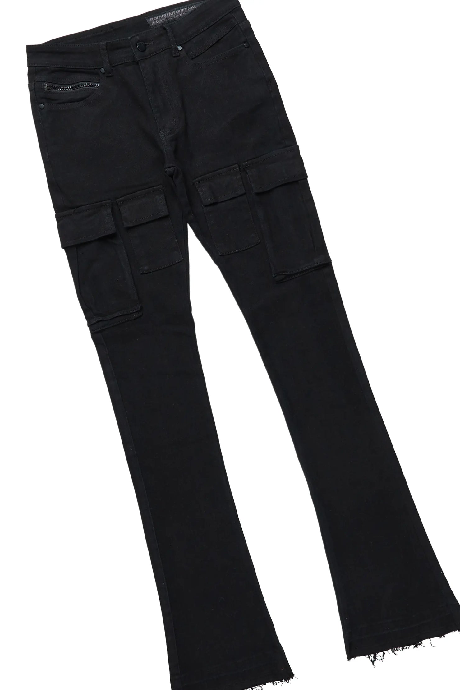 Obern Grey T-Shirt & Sarg Black Stacked Flare Jean Bundle