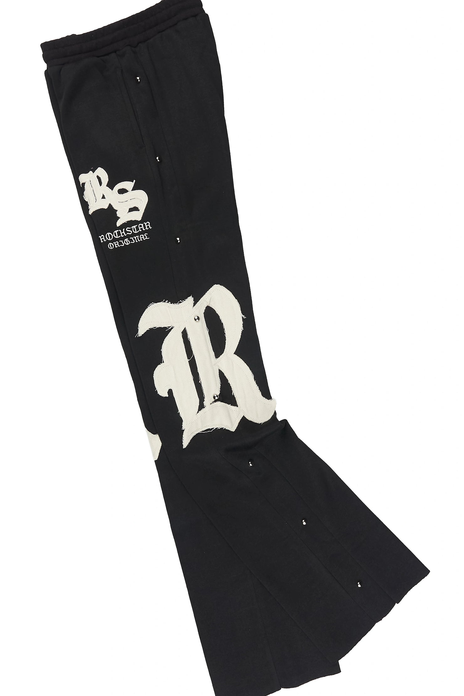 Boys Shire Black/White Zip Up Hoodie Stacked Track Set