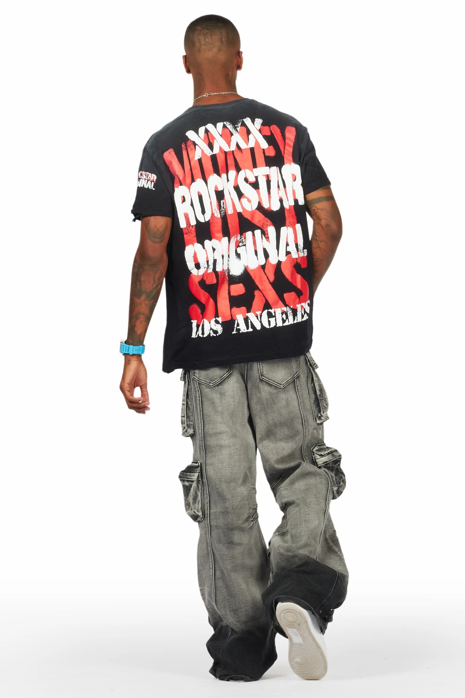 Mahesh Grey Baggy Cargo Jean