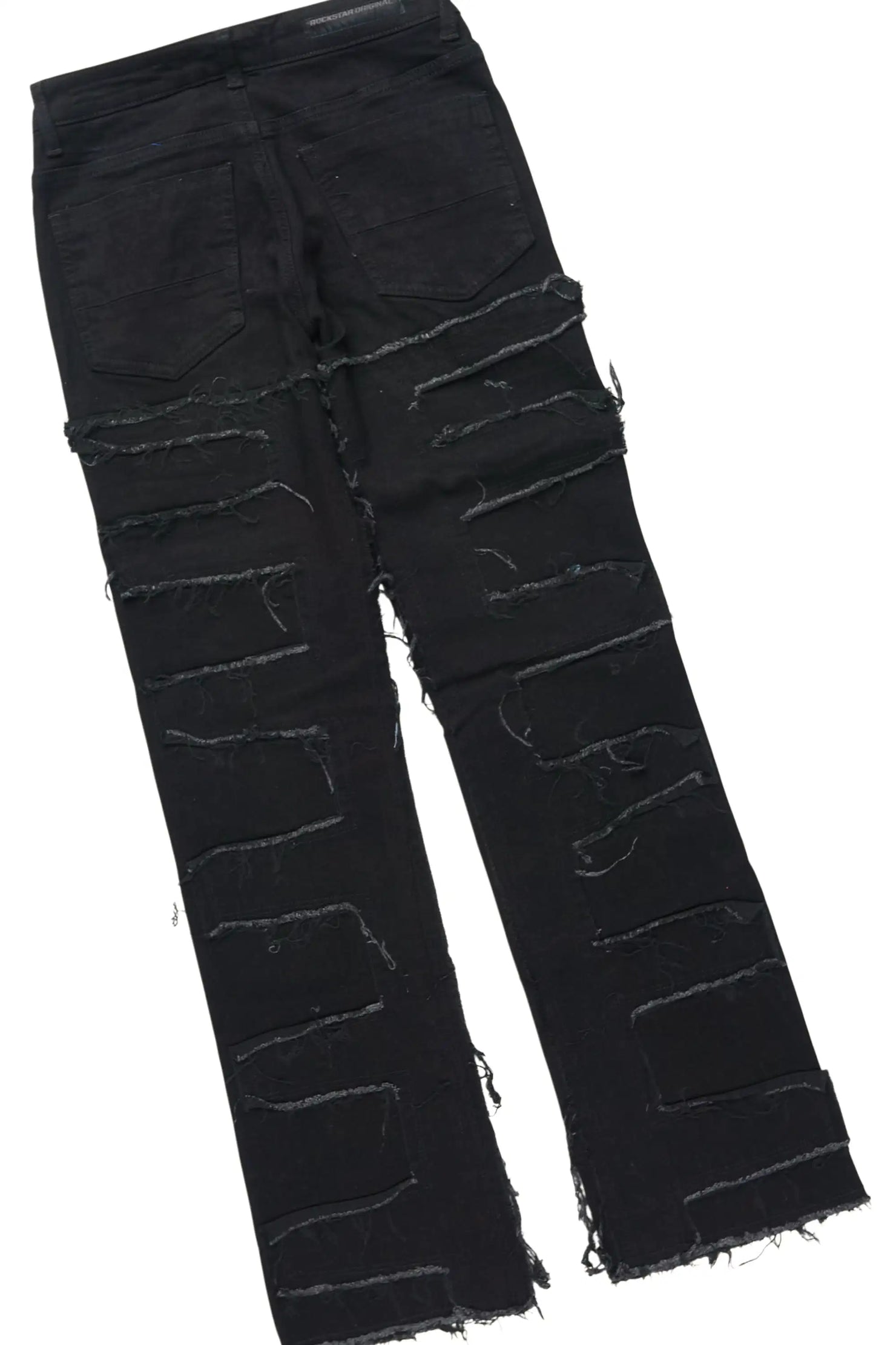 Boys Amos Royal Blue Hoodie & Shake Black Stacked Jean Set