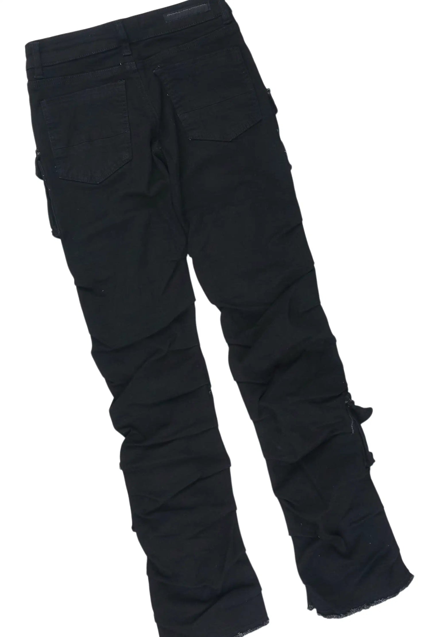 Girls Cassey Fuchsia/Black T-Shirt Stacked Jean Set