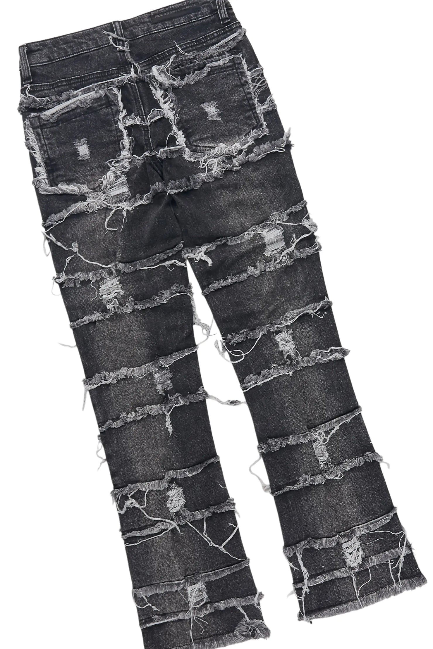 Boys Homer Grey/Black Long Sleeve T-Shirt Stacked Jean Set