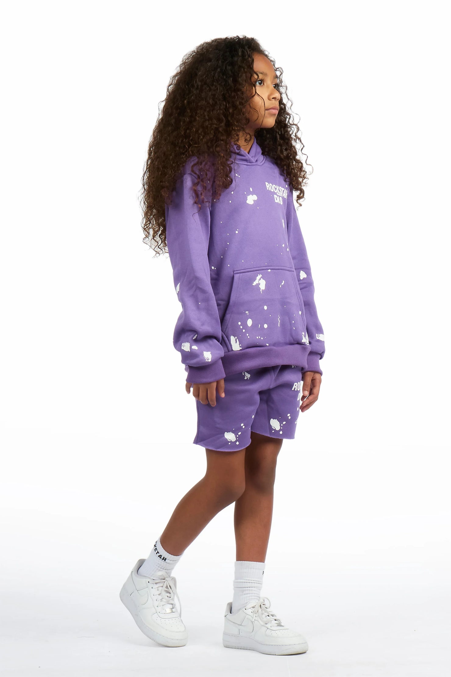 Girls Just Between Us Purple Short Set