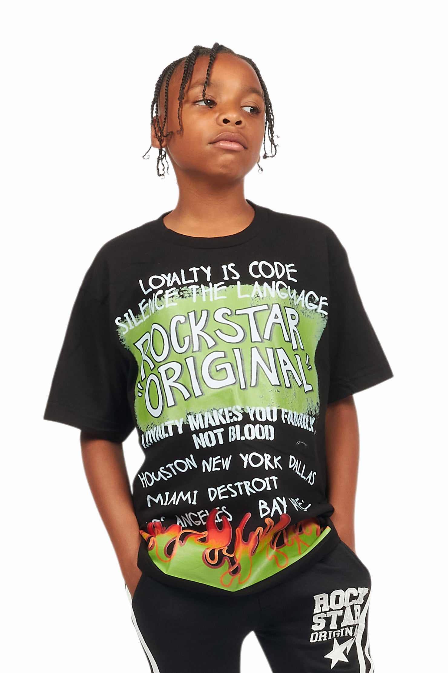 Boys Beno Black Graphic T-Shirt