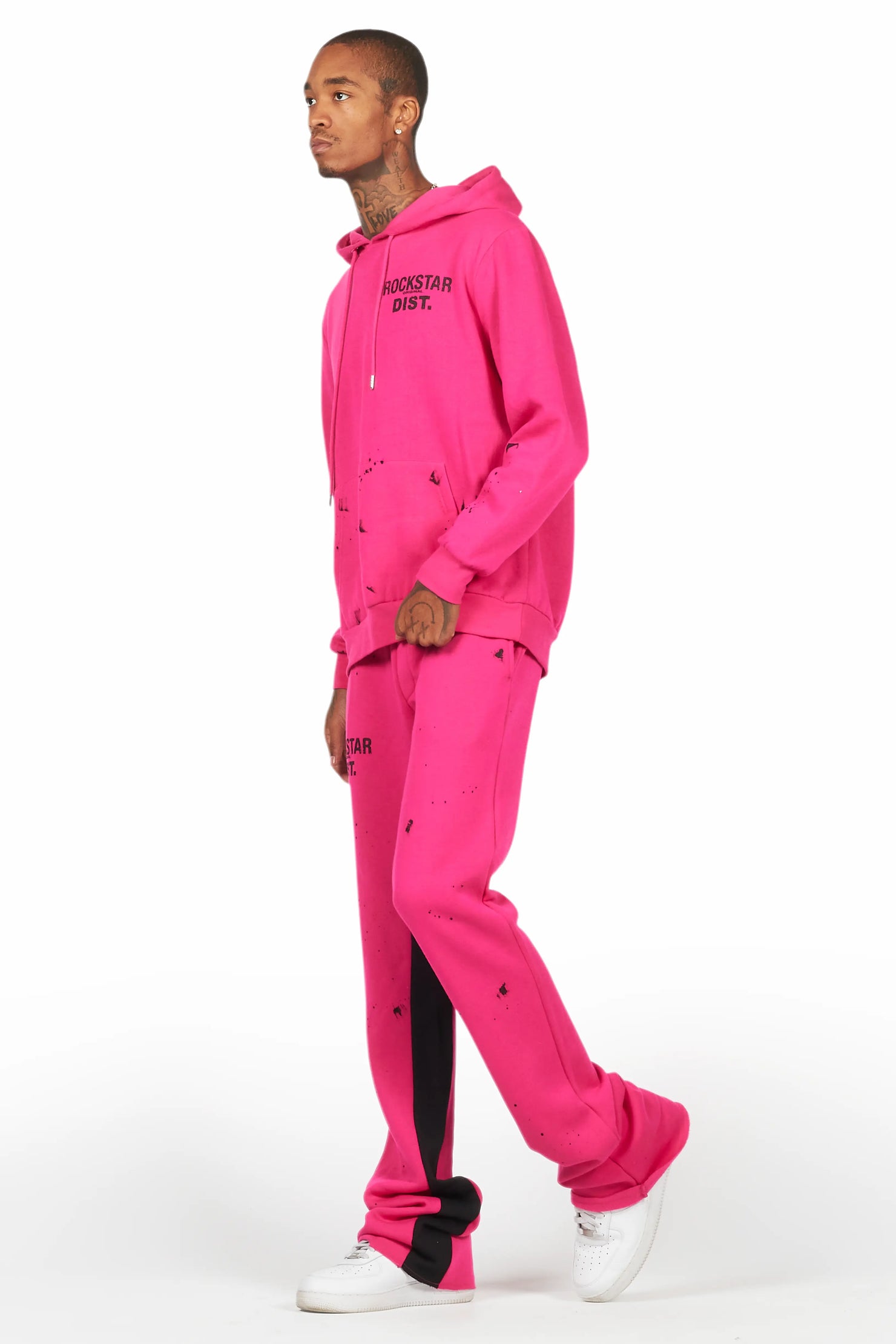 Raffer Fuchsia Hoodie Baggy Fit Pant Track Set