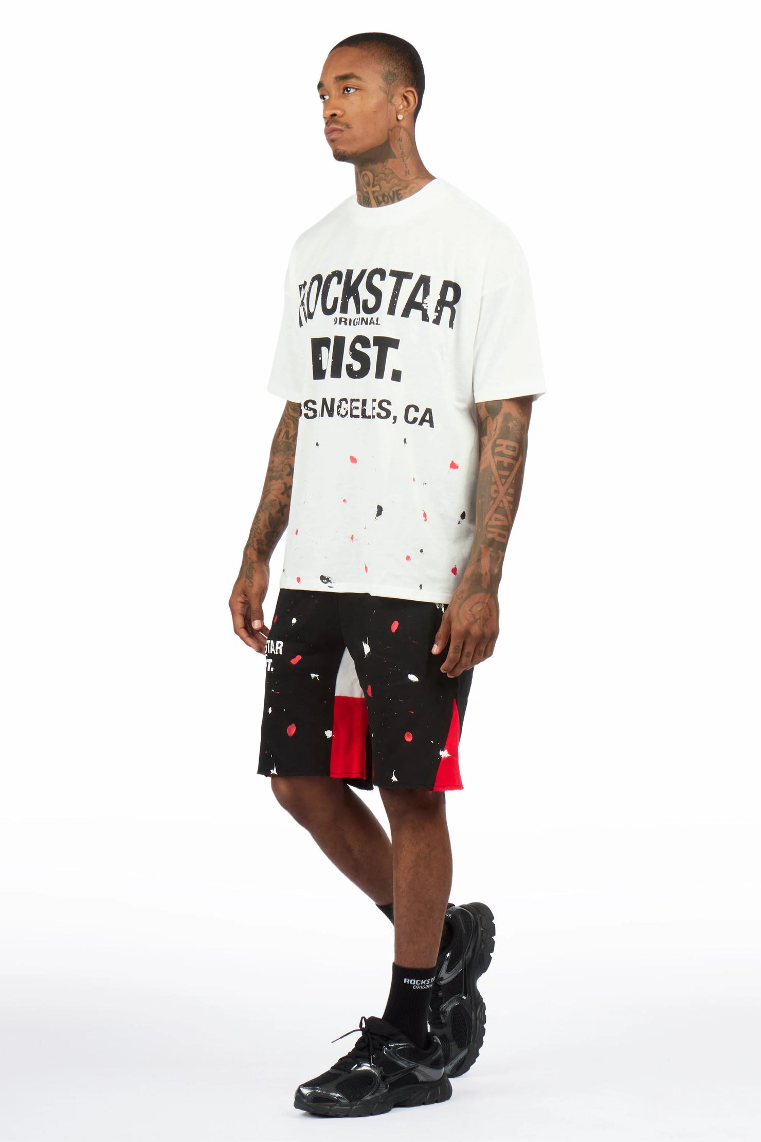 Scottie White/Black Painter T-Shirt/Short Set