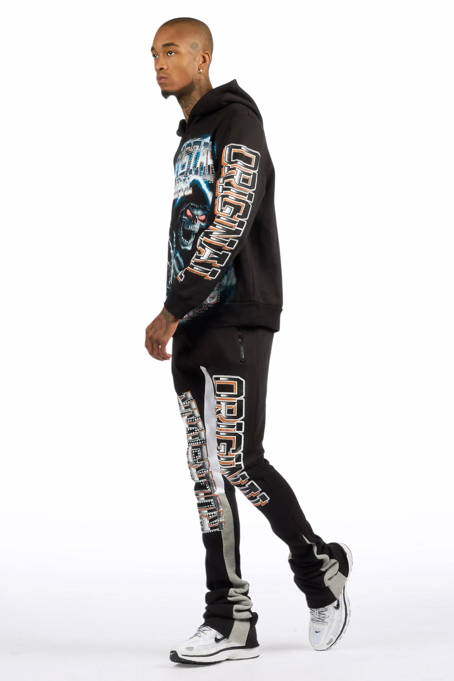 Kross Black/Multi Hoodie/Super Stacked Track Set