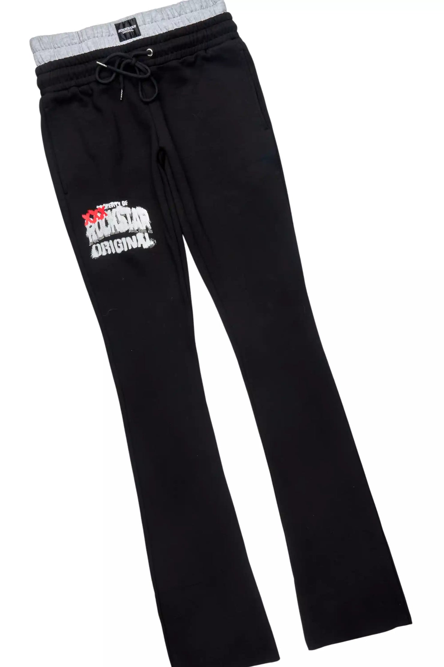 Mool Black Double Layer T-Shirt/Baggy Pant Set