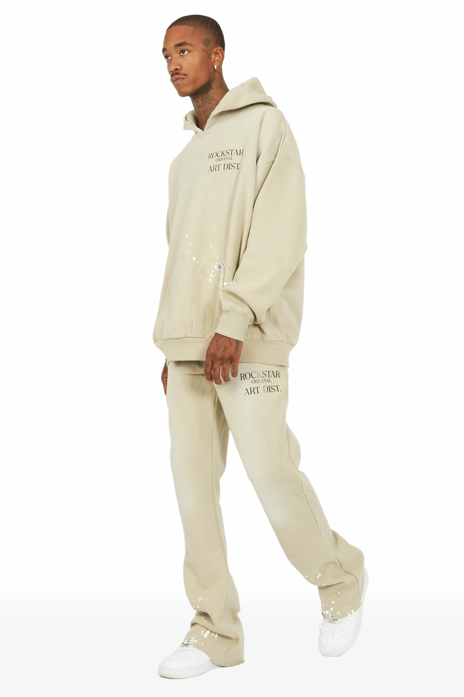Rockstar Art Dist. Sage Oversized Hoodie/Flare Trackset
