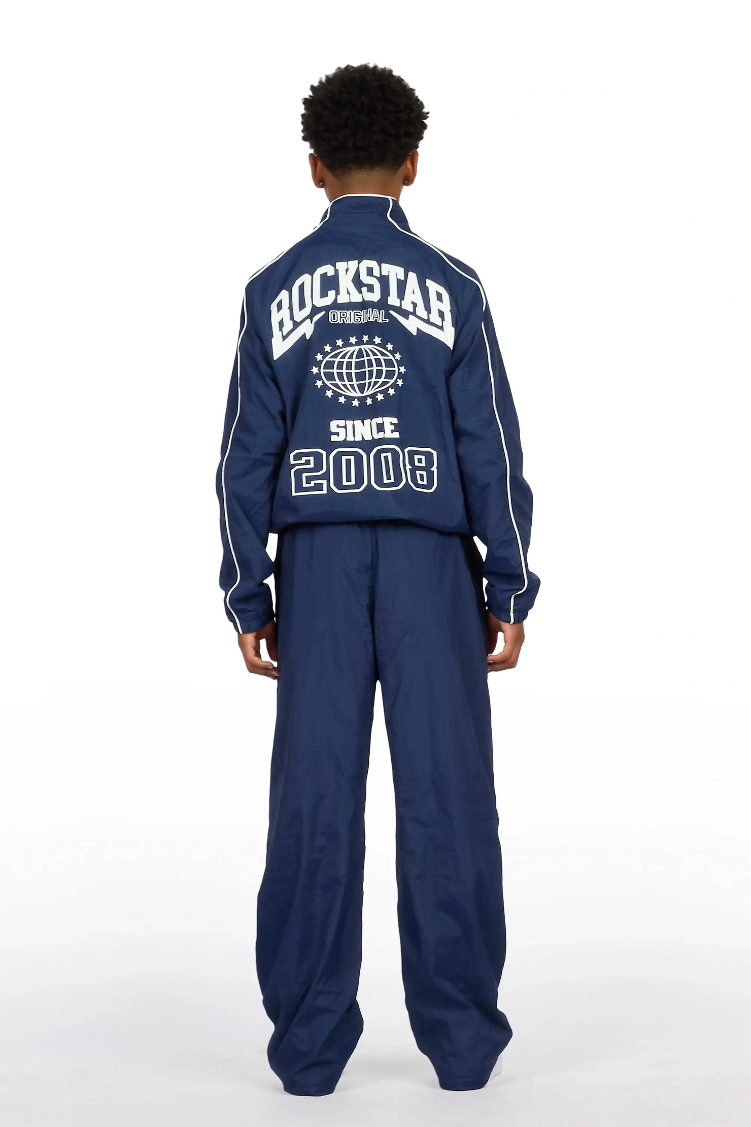 Boys Ventoso Blue Windbreaker Jacket Track Set