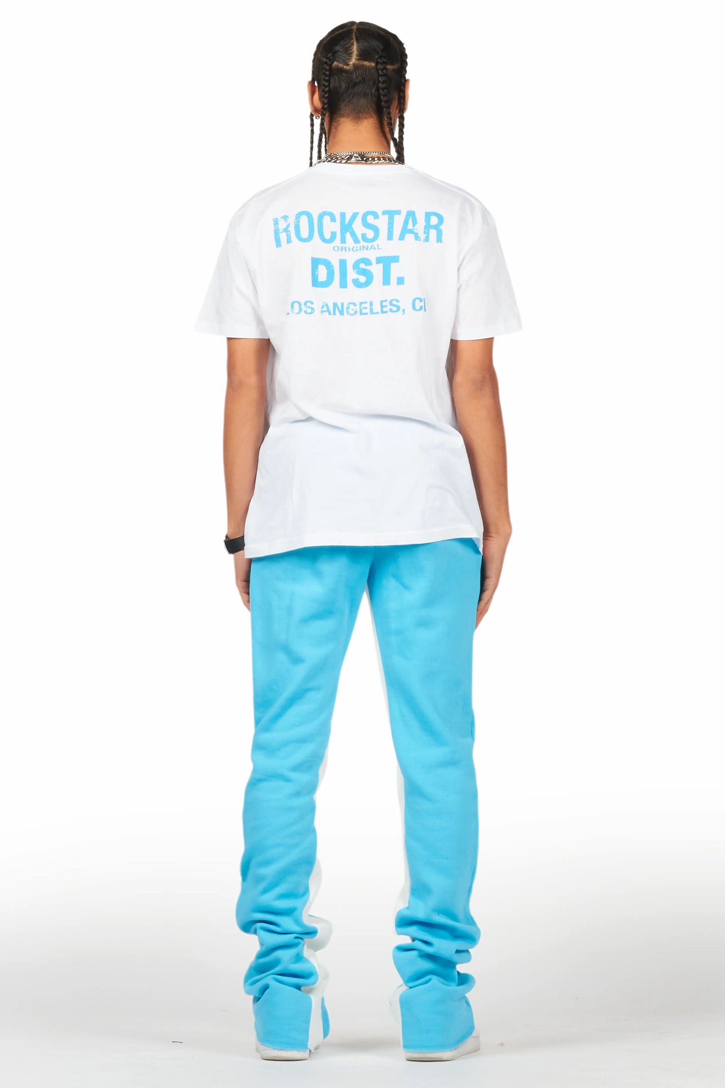 Quito Blue Graphic Baggy Pant