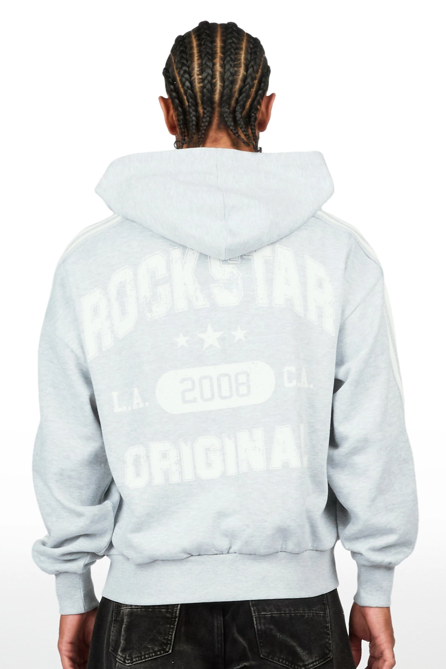 Tylla Heather Grey Zip Up Hoodie