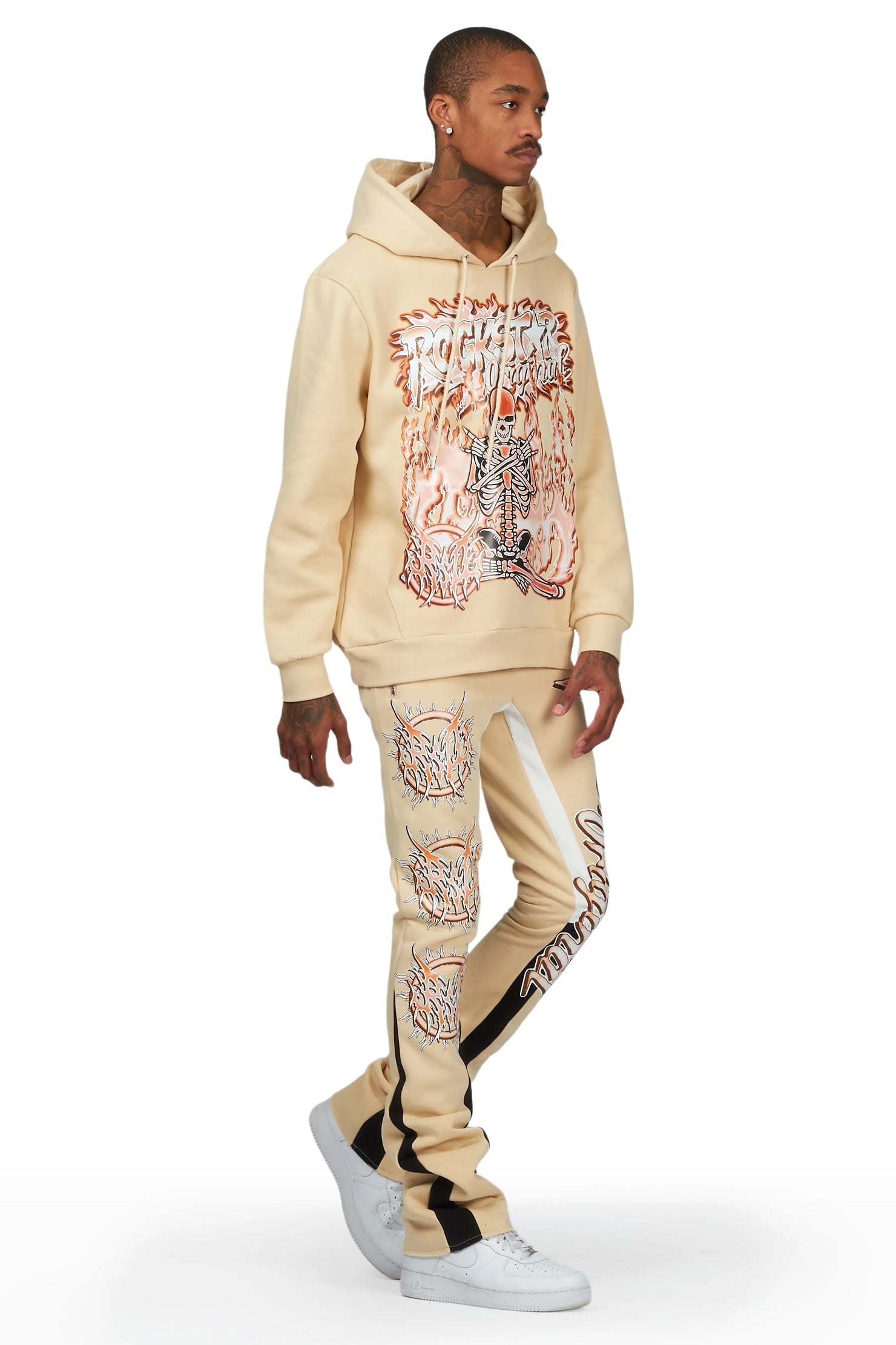 Inigo Beige/Black Stacked Flared Track Set