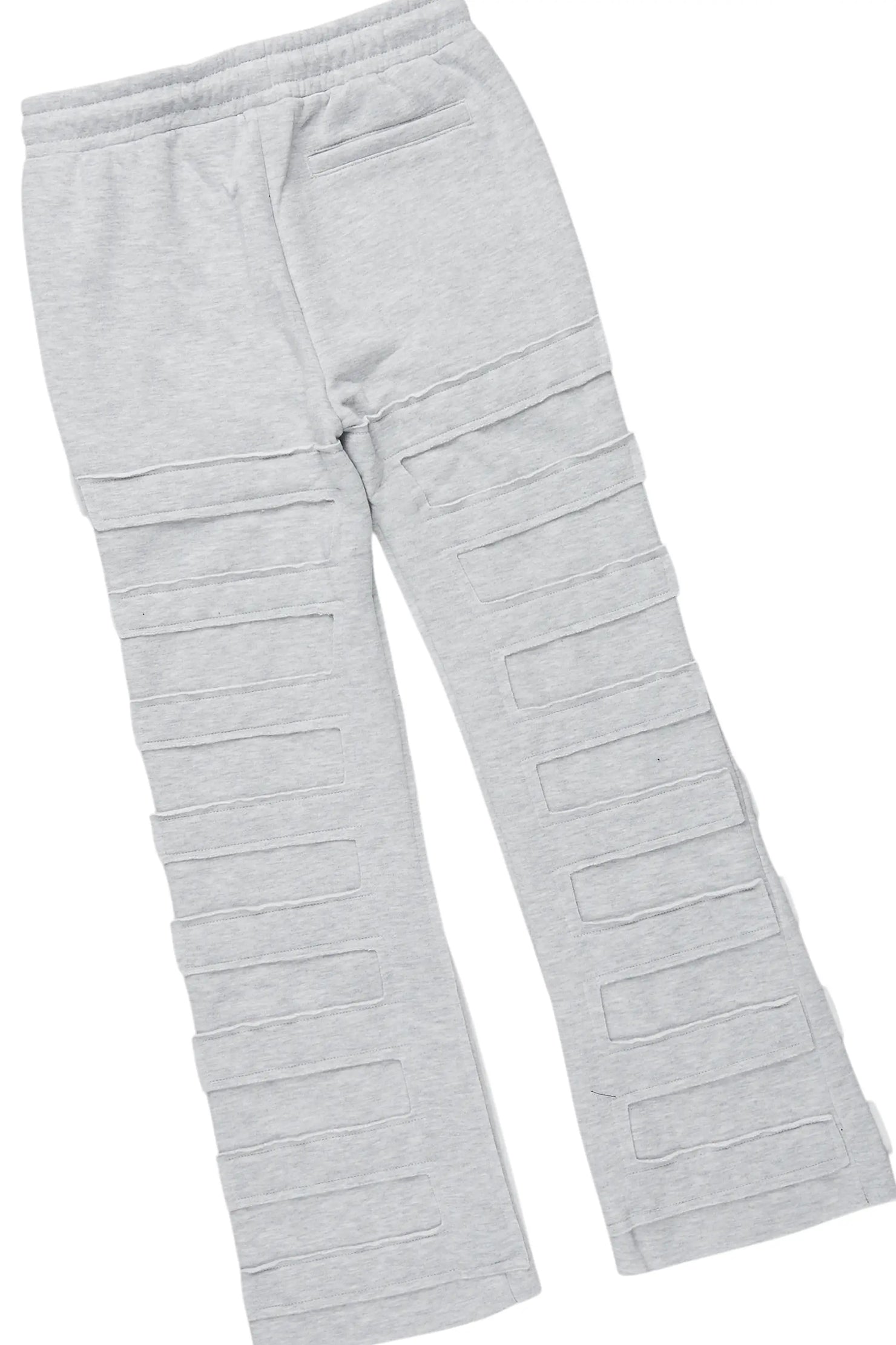 Boys Emilio White /Heather Grey T-Shirt Flare Sweat Pant Set