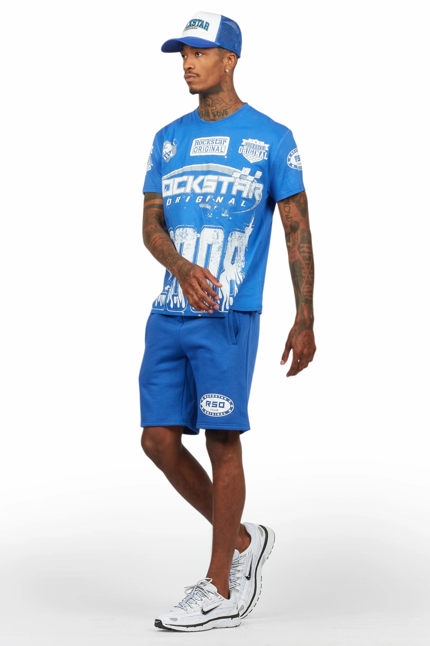 Amos Royal Blue T-Shirt Short Set