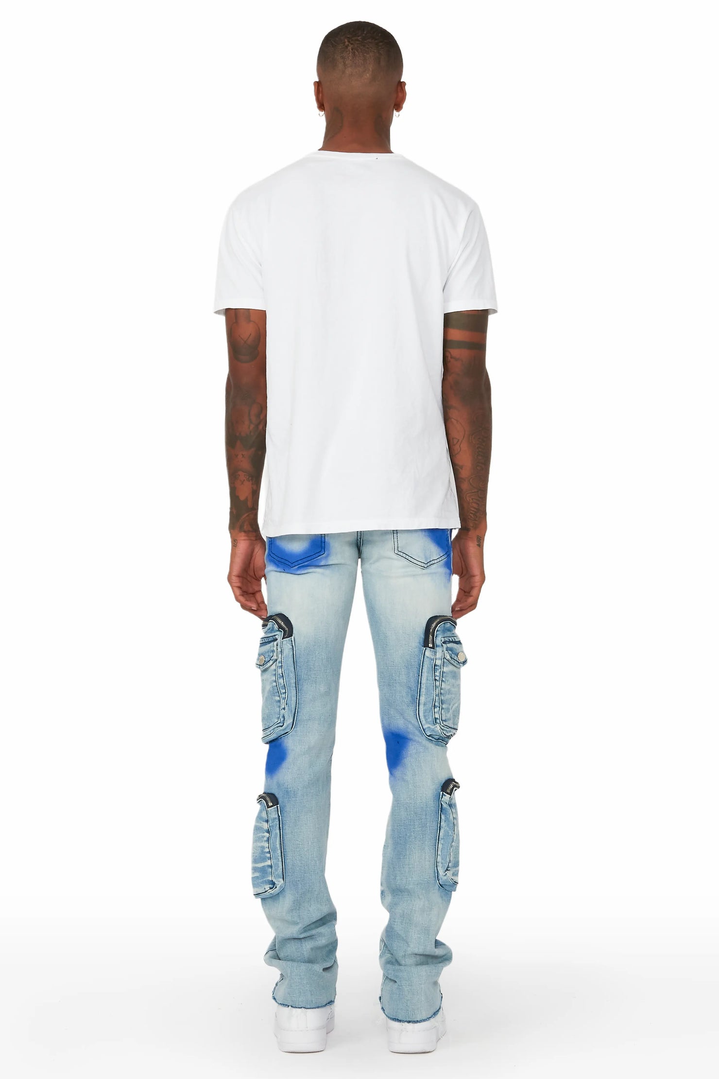 Dutton Blue/Royal Blue Super Stacked Flare Jean