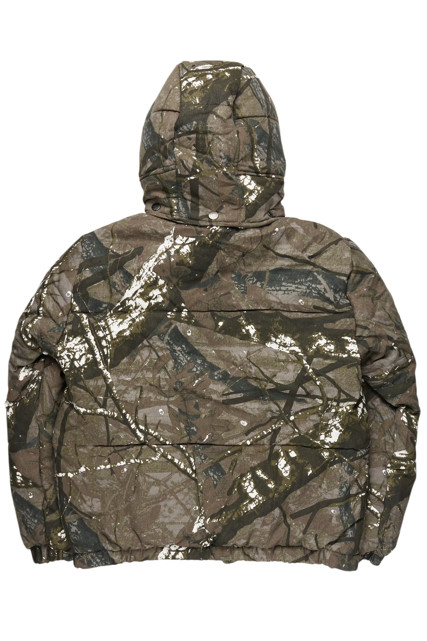 Bevis Grey Tree Camo Puffer Jacket