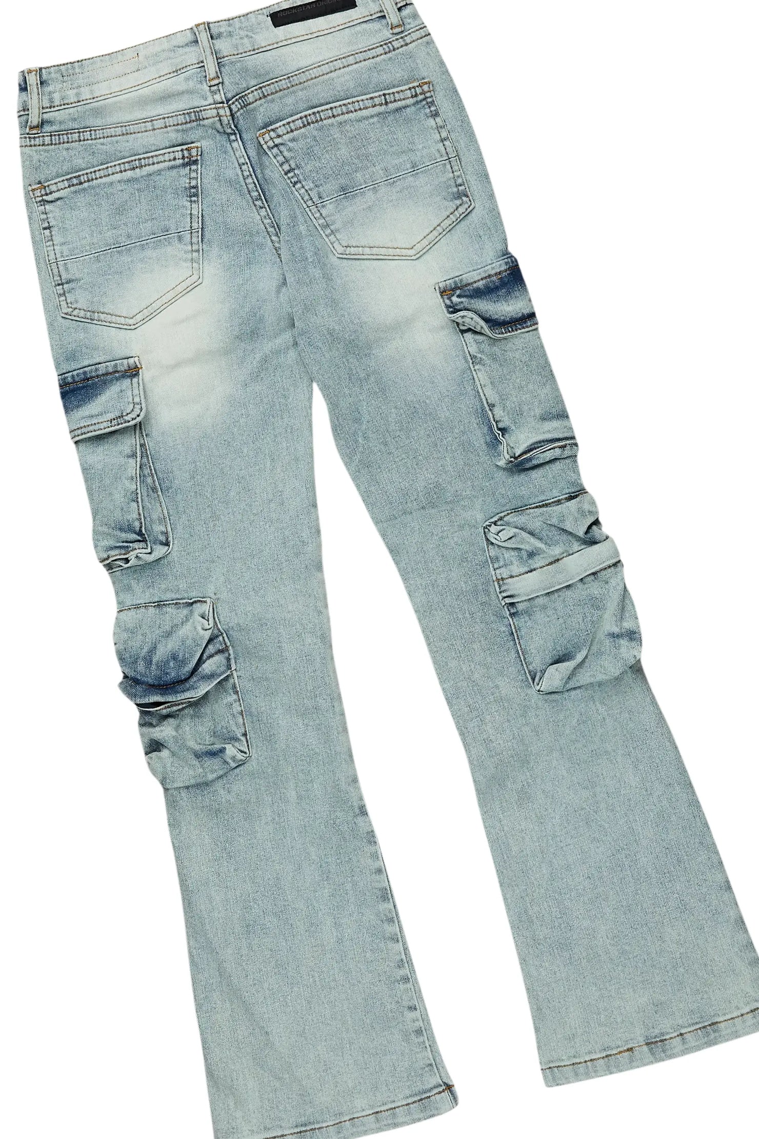 Girls Racing White T-Shirt/Baggy Fit Jean Set