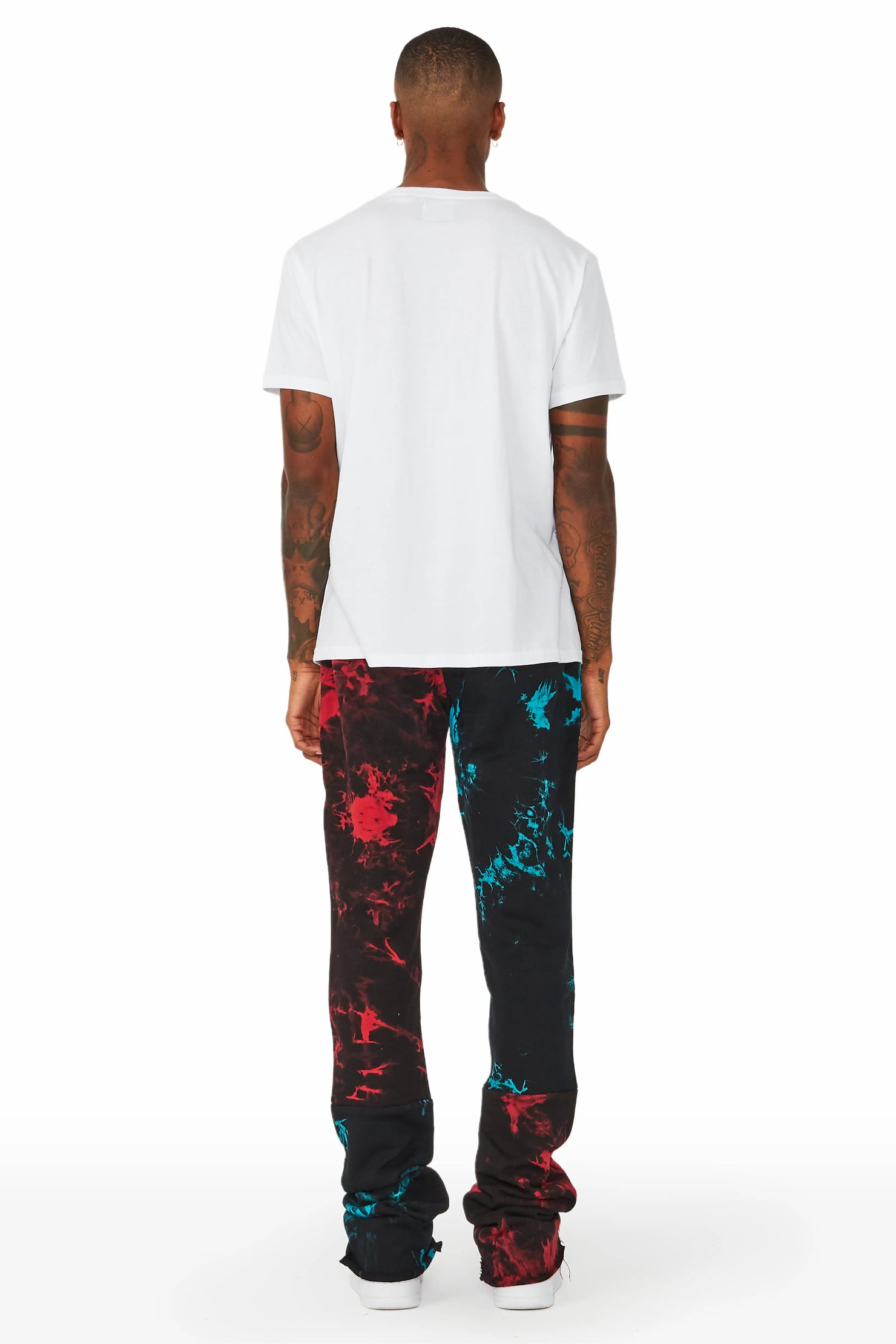 Imogen Blue/Red Super Stacked Flare Track Pant