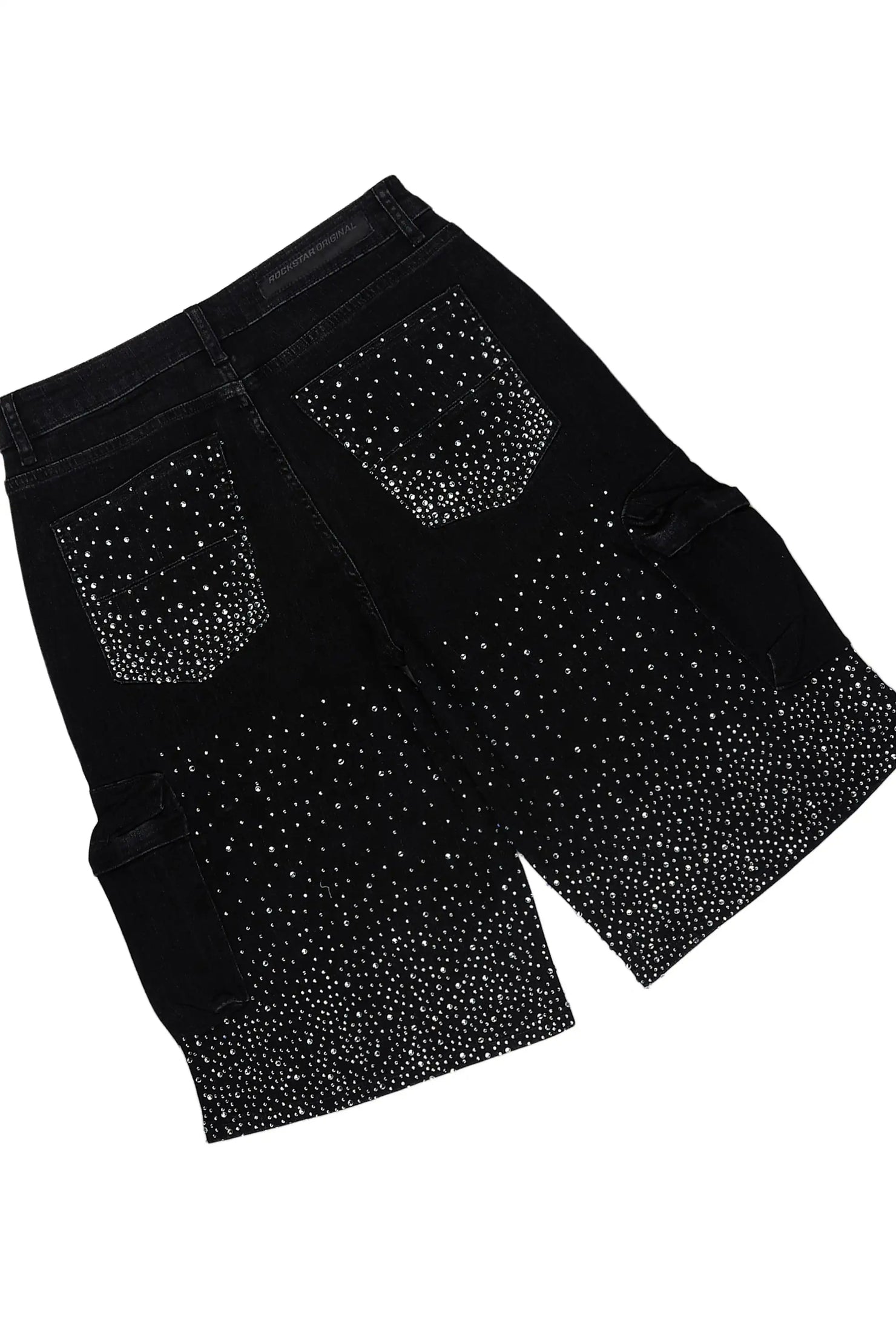 Keoni Black Rhinestone T-Shirt Denim Short Set