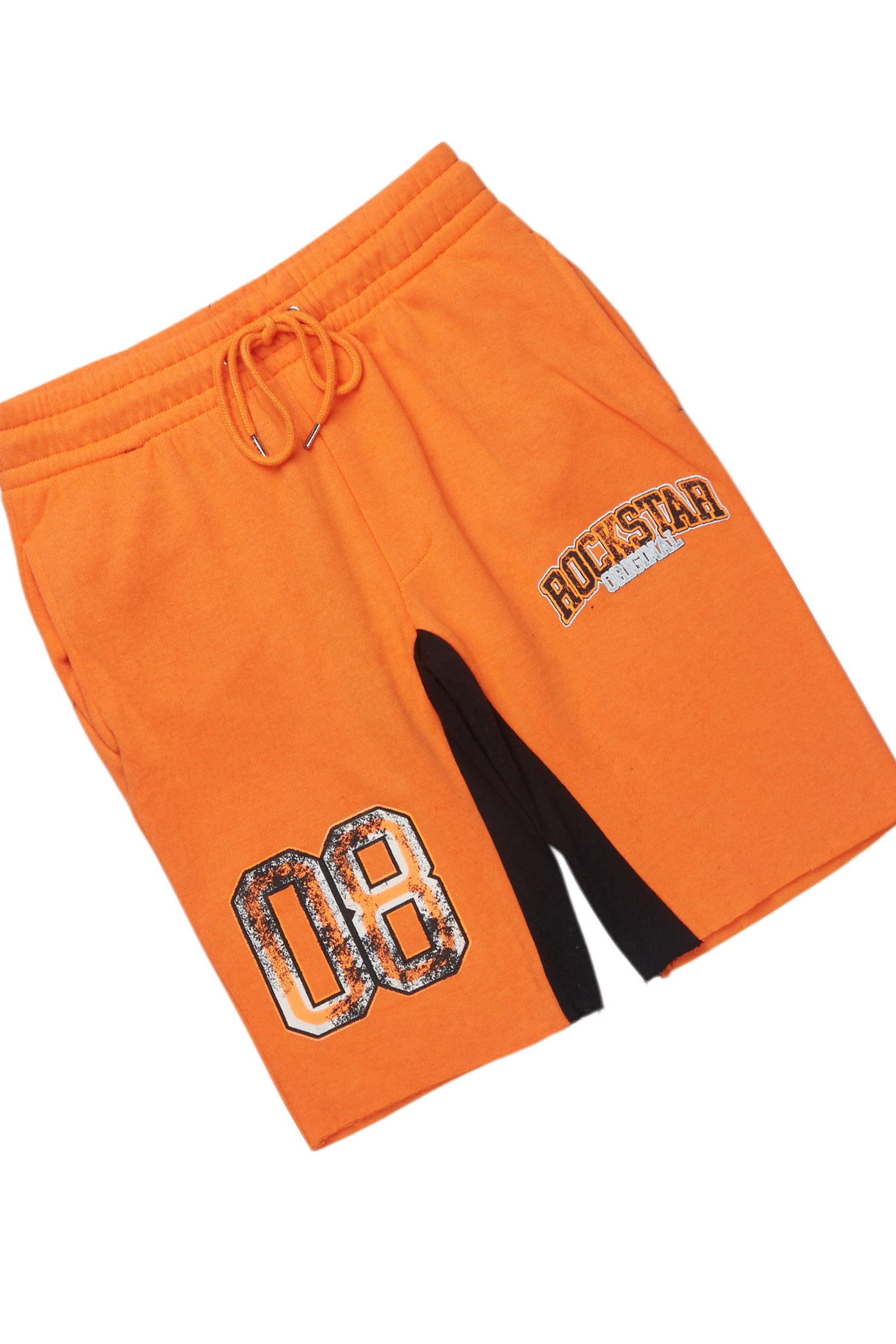 Fields White/Orange Raw Edge T-Shirt Short Set