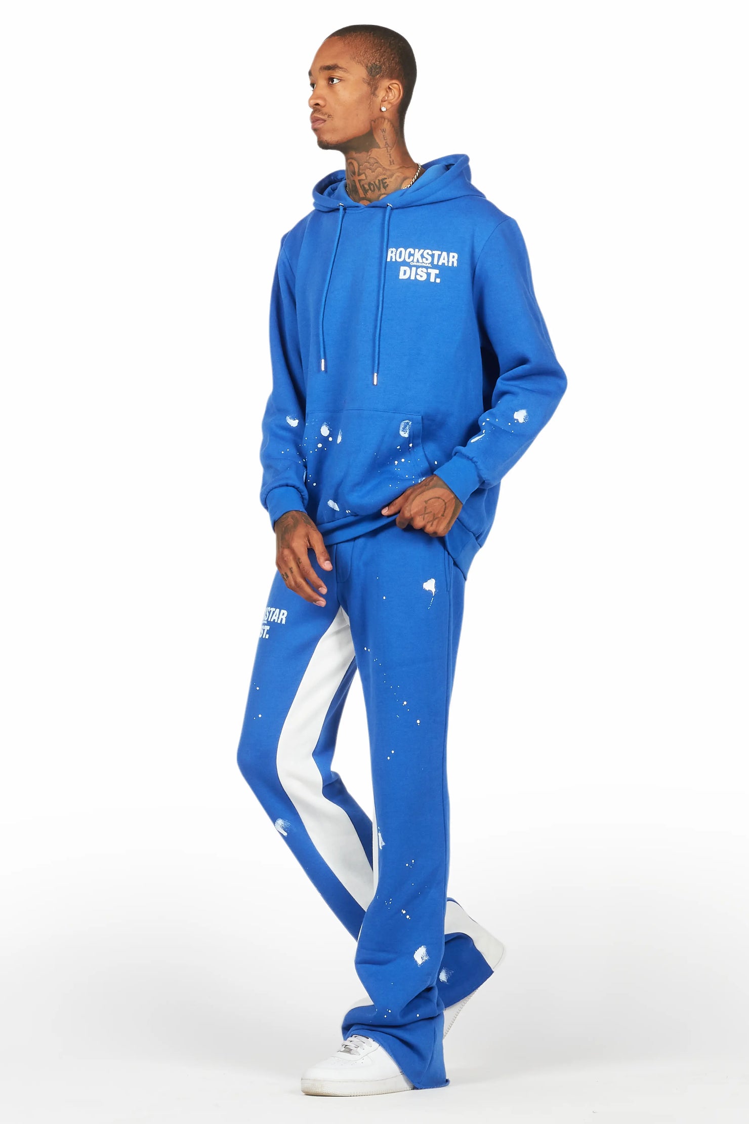 Raffer Royal Blue Hoodie Baggy Fit Pant Track Set
