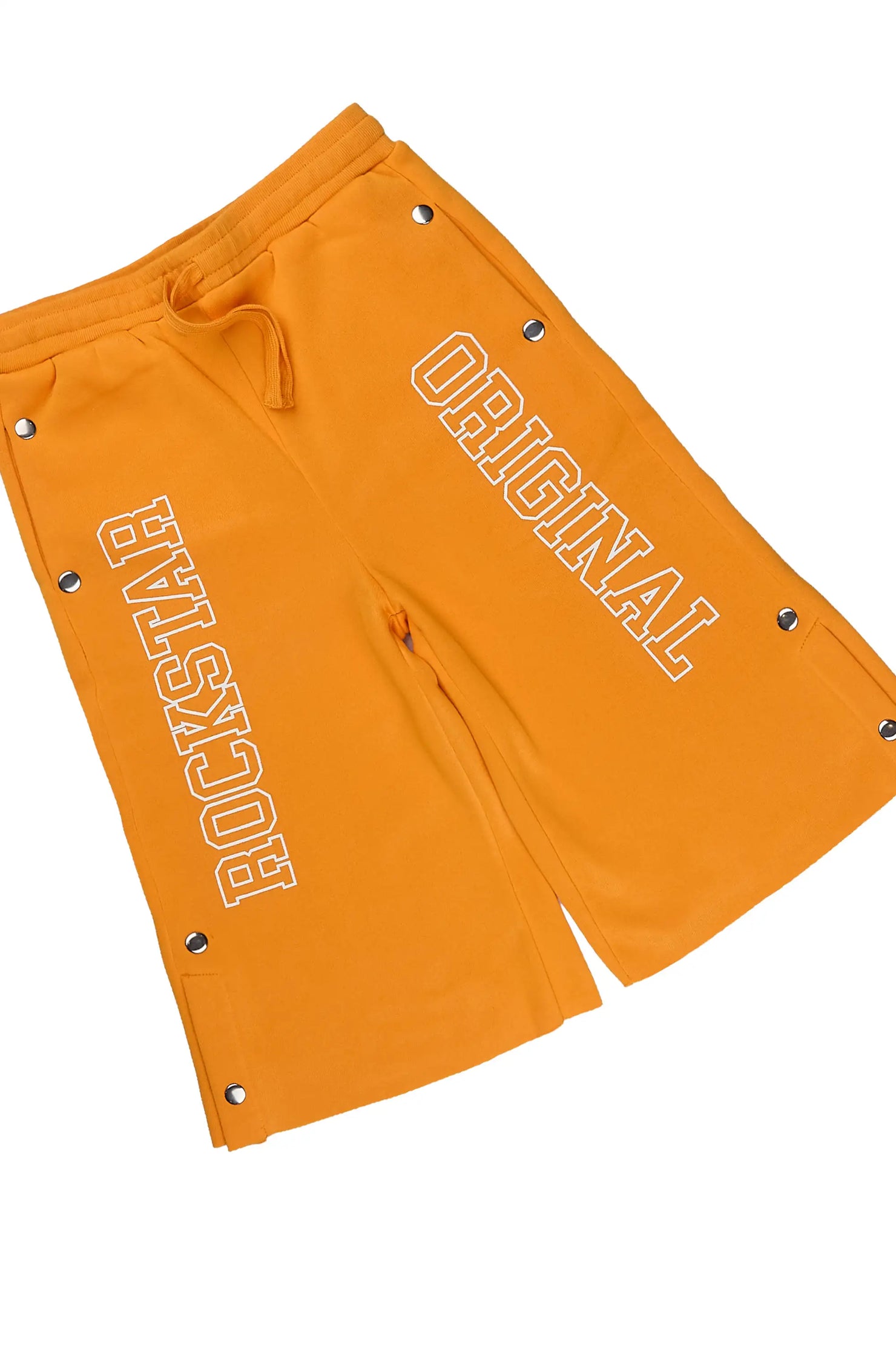 Boys Lusent White/Orange Muscle Tee/Jort Set