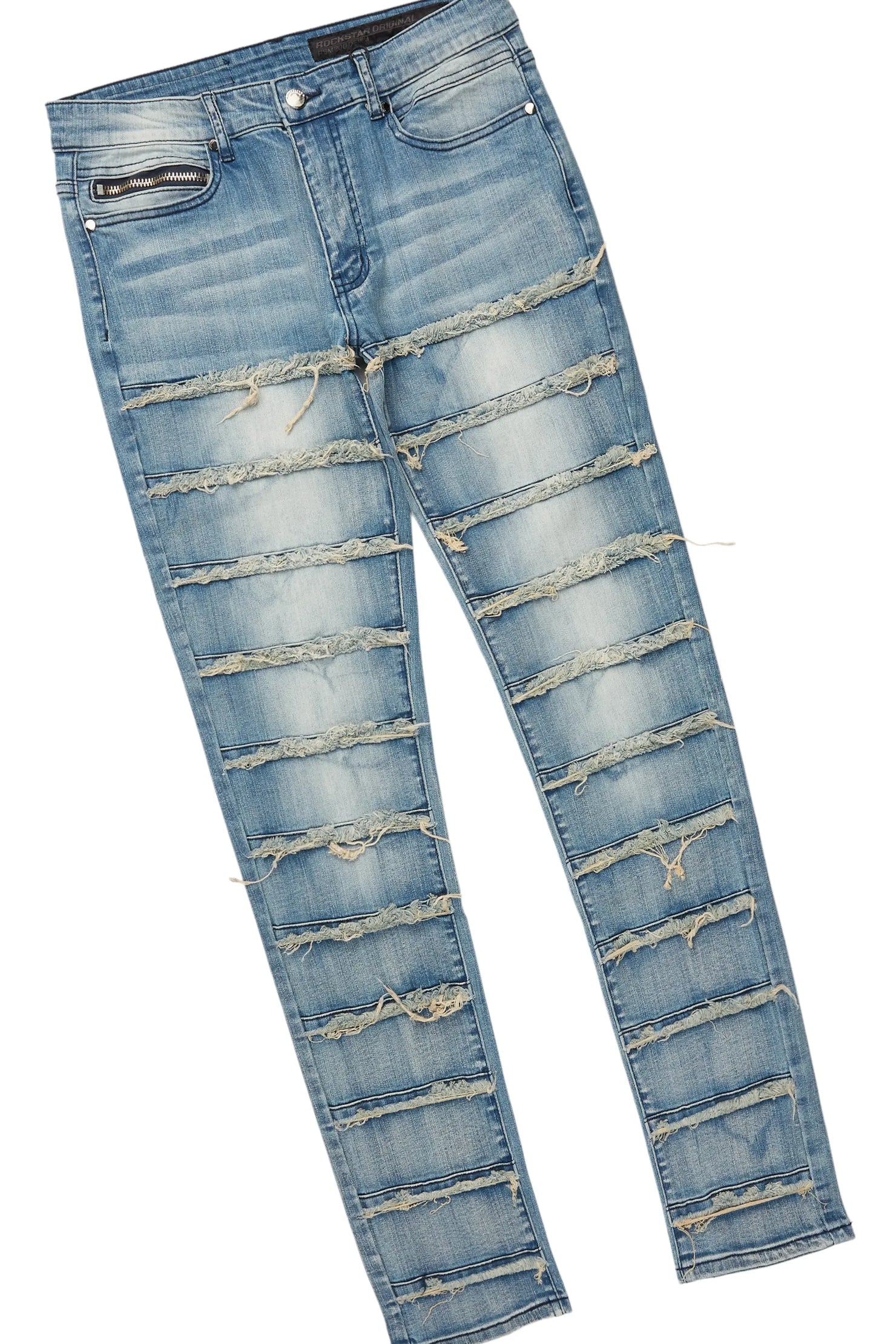 Lake White/Blue T-Shirt & Waylon Frayed Slim Jean Bundle