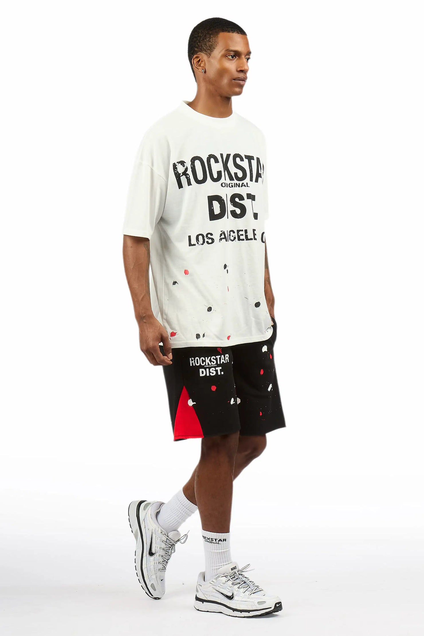 Scottie White/Black Painter T-Shirt/Short Set