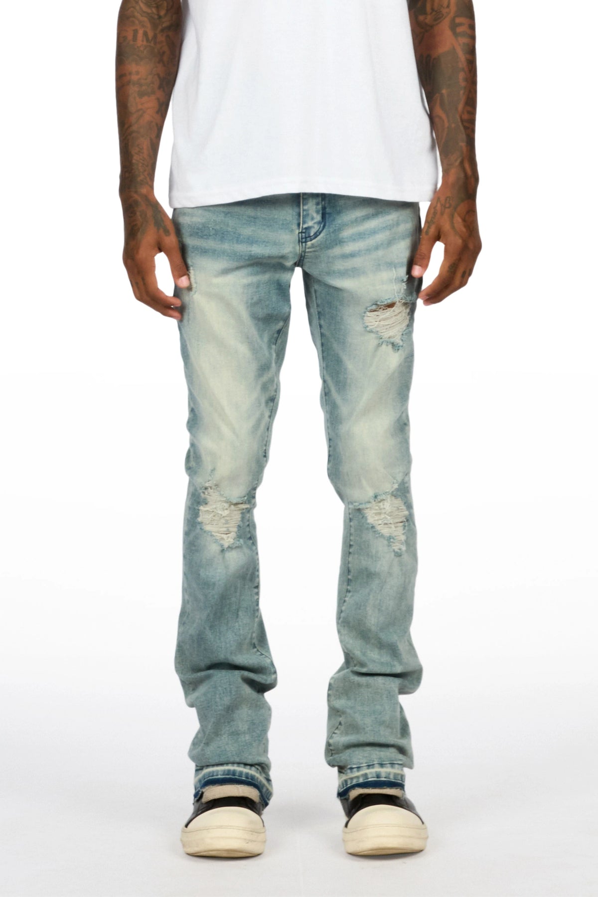 Haven Dark Blue Stacked Jean