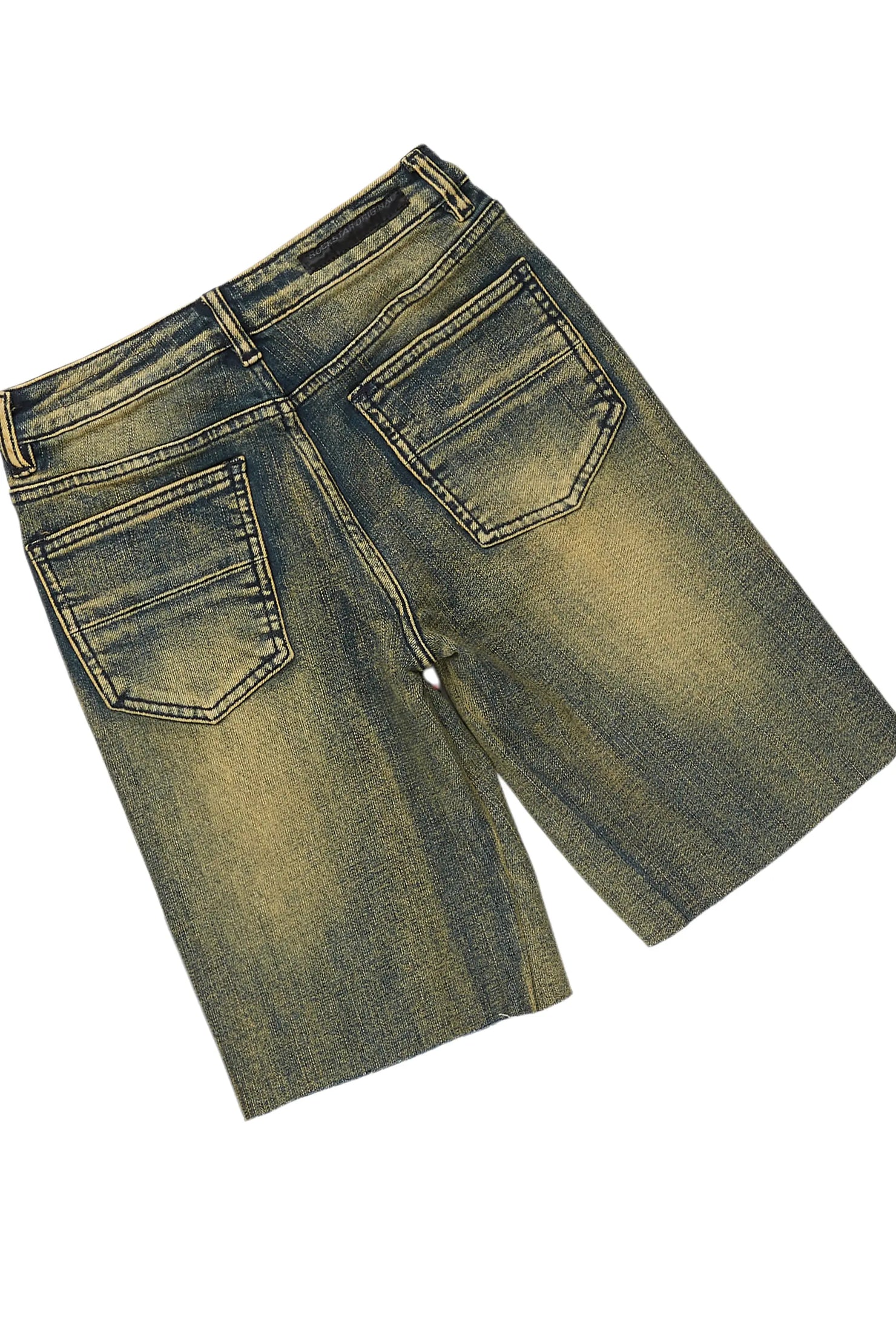 Boys Beau Black/Red T-Shirt/Denim Short Set