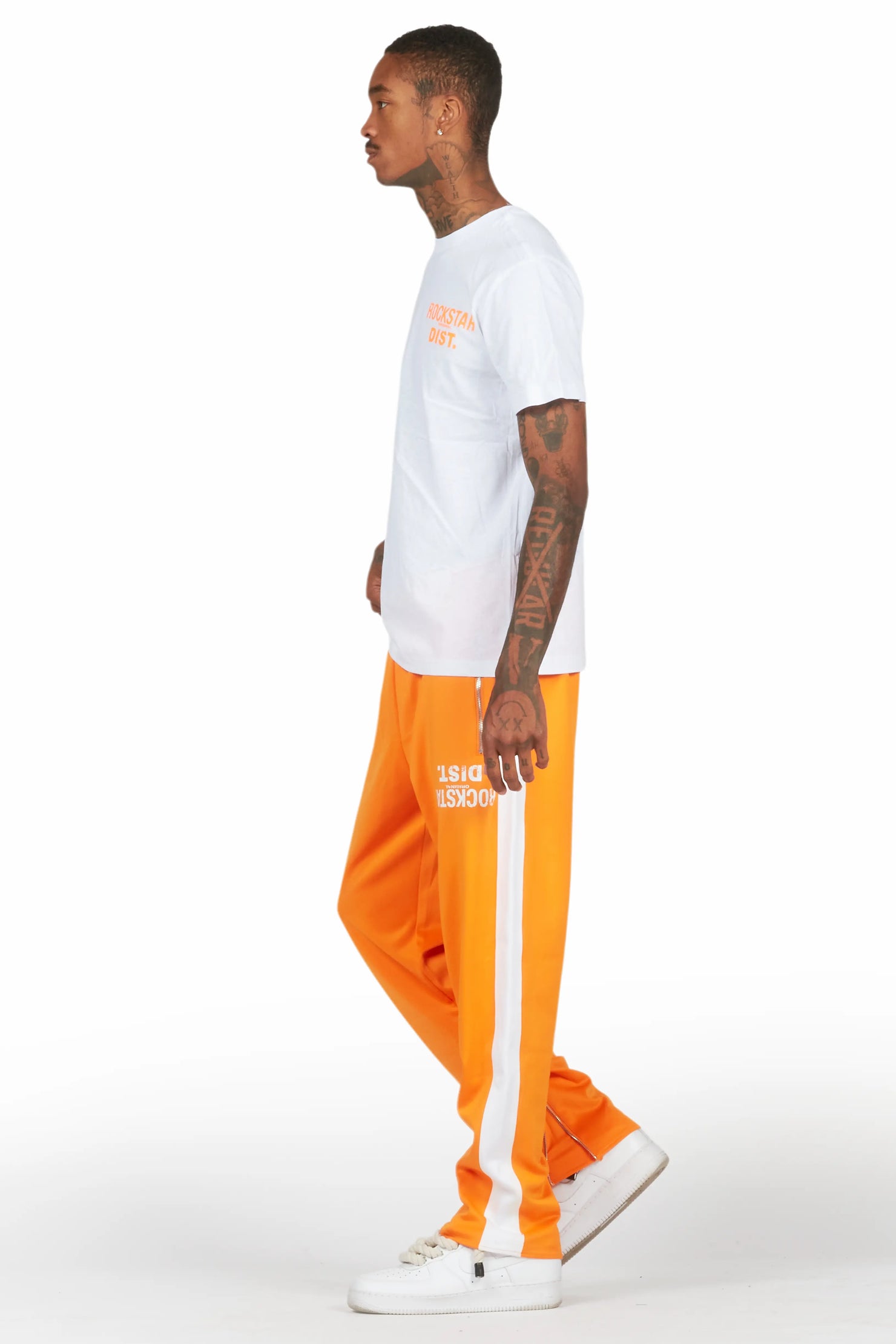 Bard White/Orange T-Shirt/Slim Fit Track Set