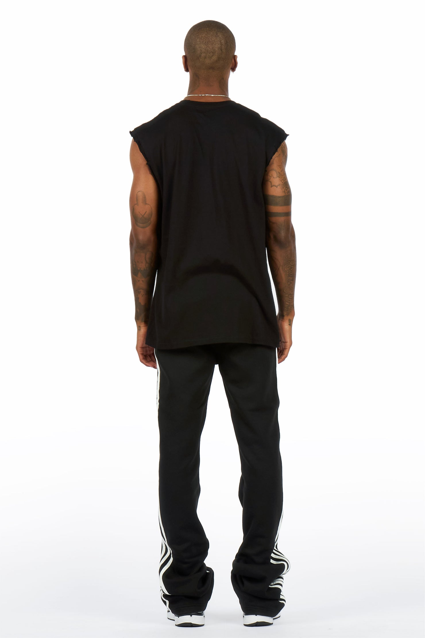 Gerrit Black Cut Sleeve/Baggy Pant Track Set