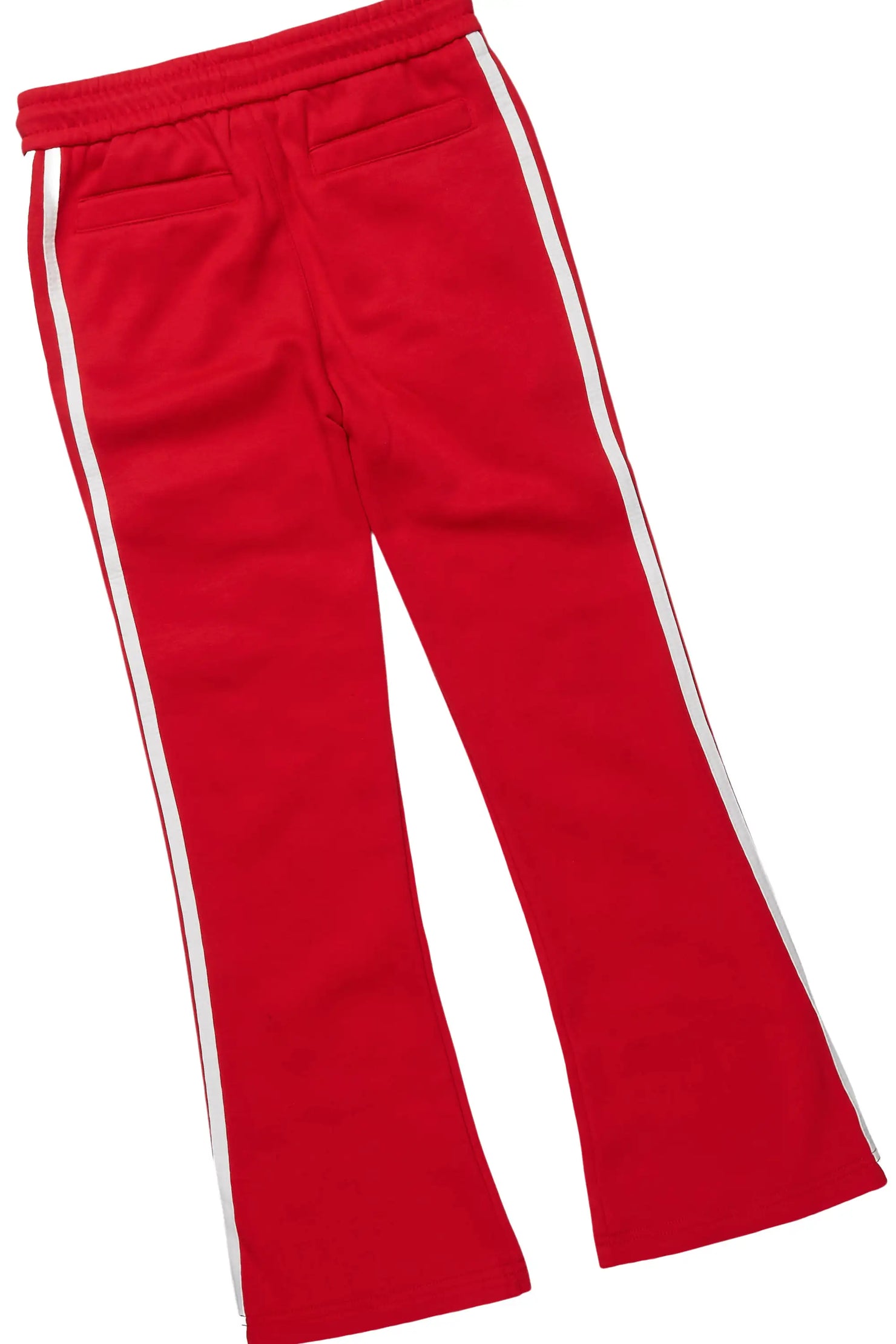 Boys Korrit White/Red T-Shirt Stacked Pant Set