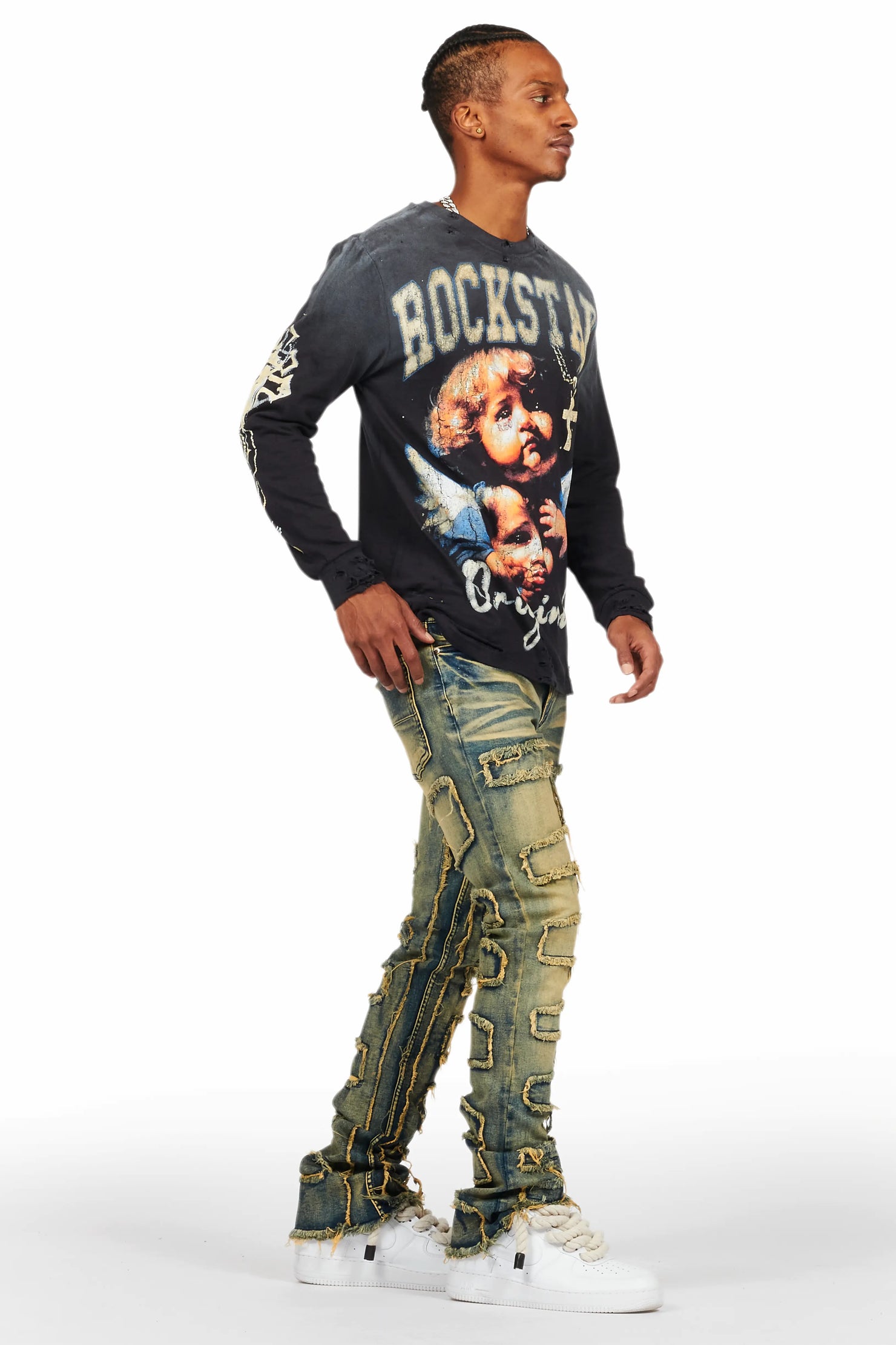 Deiter Black Long Sleeve Graphic T-Shirt