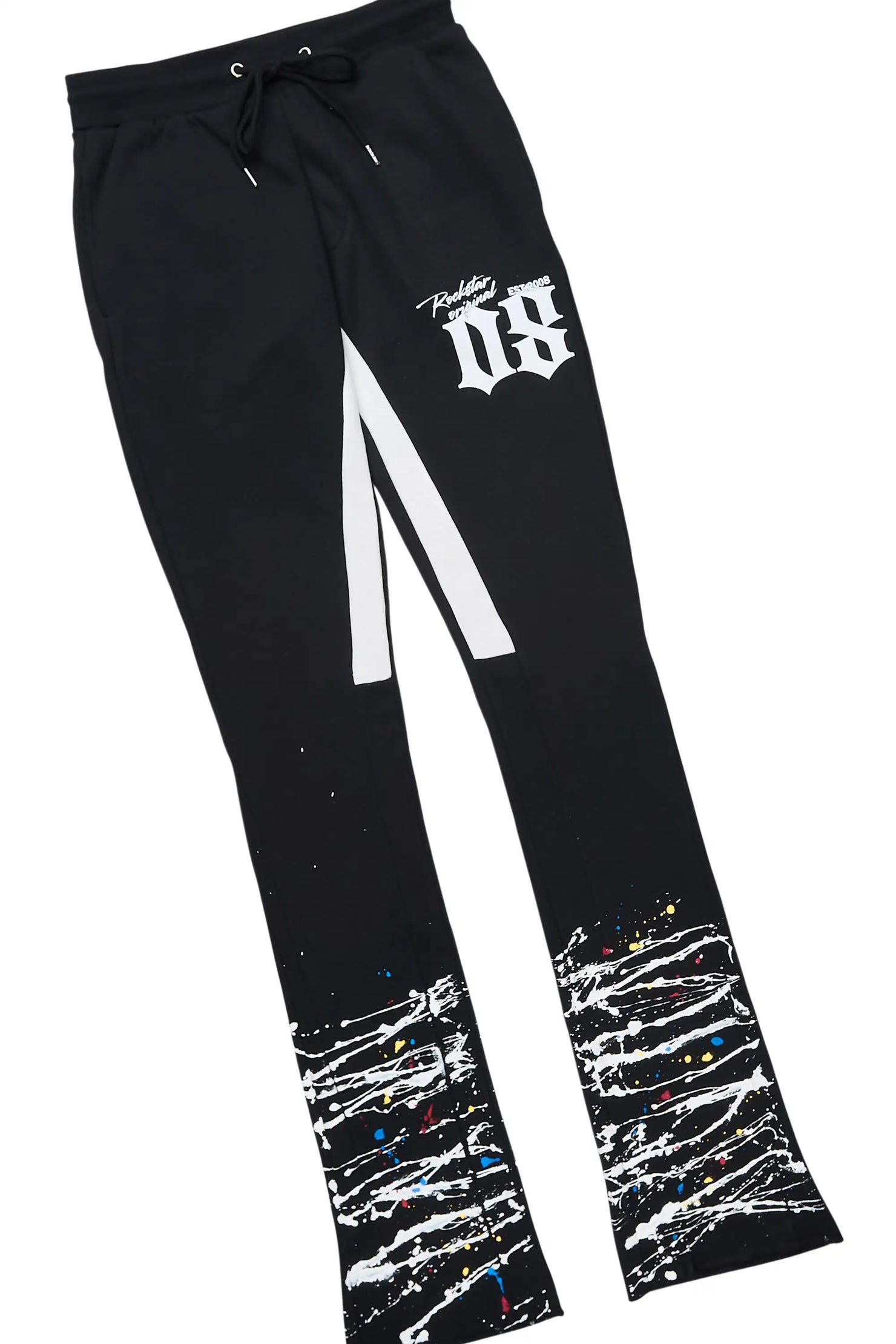 Horia Black/Multi Hoodie/Stacked Flare Track Set